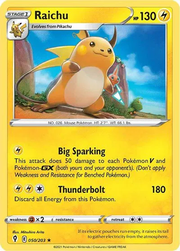 Raichu #050 Holo - Evolving Skies