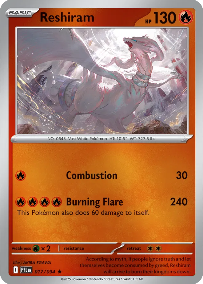 017/094 Reshiram - Reverse Holo - Phantasmal Flames
