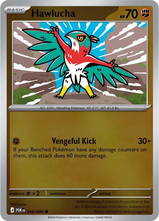 046/088 Hawlucha - Reverse Holo - Perfect Order