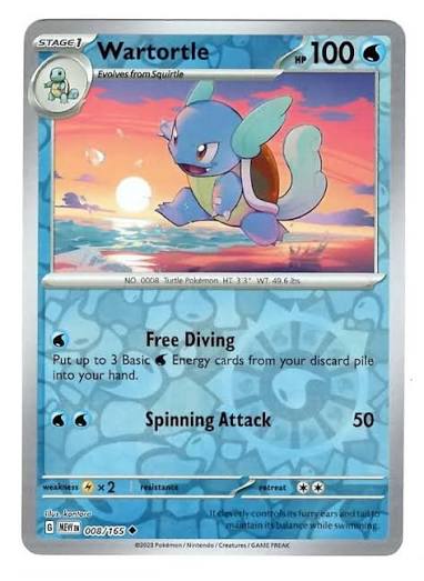 Wartortle 008/165 - Reverse Holo (Pokemon 151)
