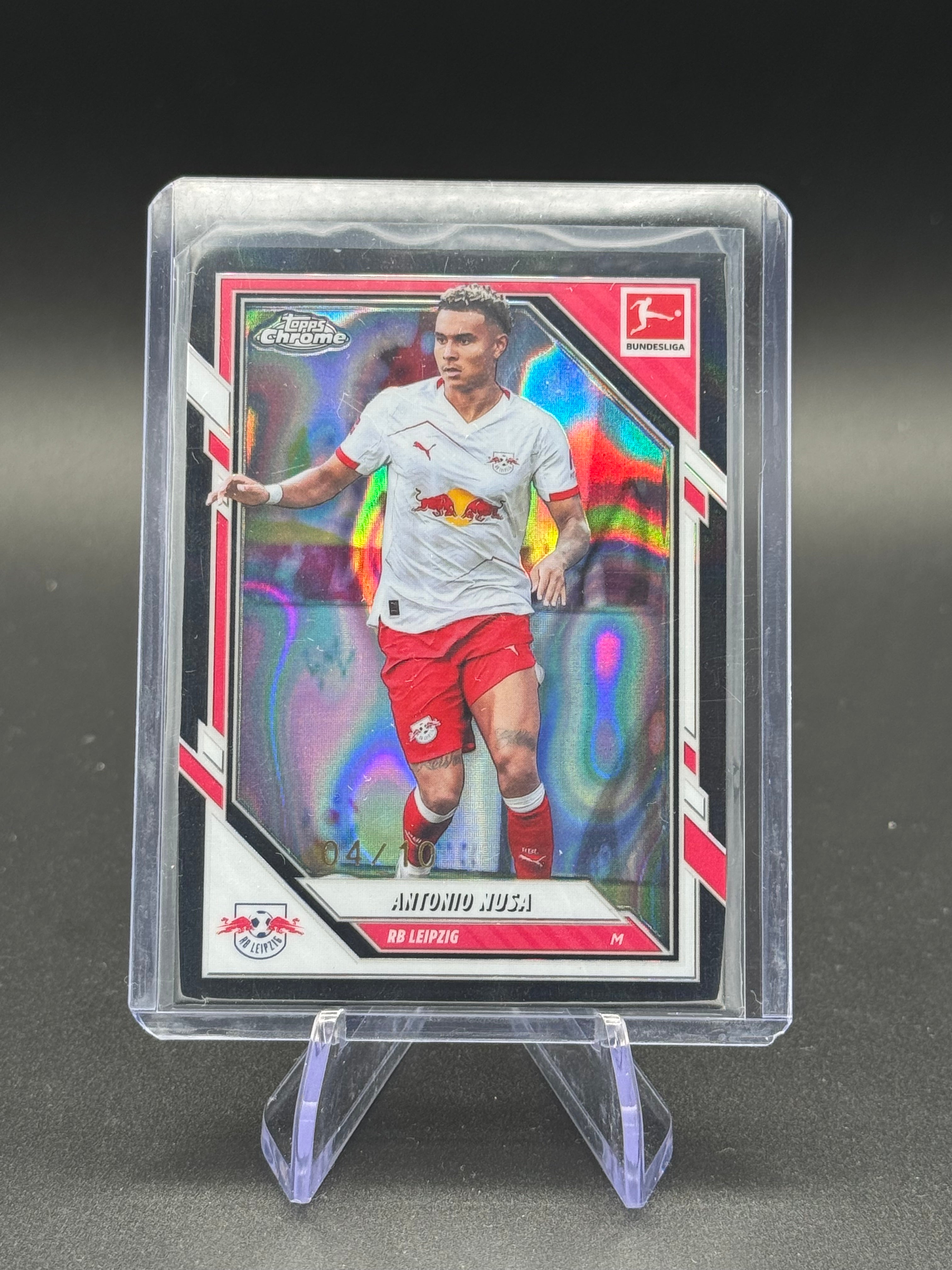 2025-26 Topps Chrome Bundesliga Antonio Nusa #61 Refractor RB Leipzig