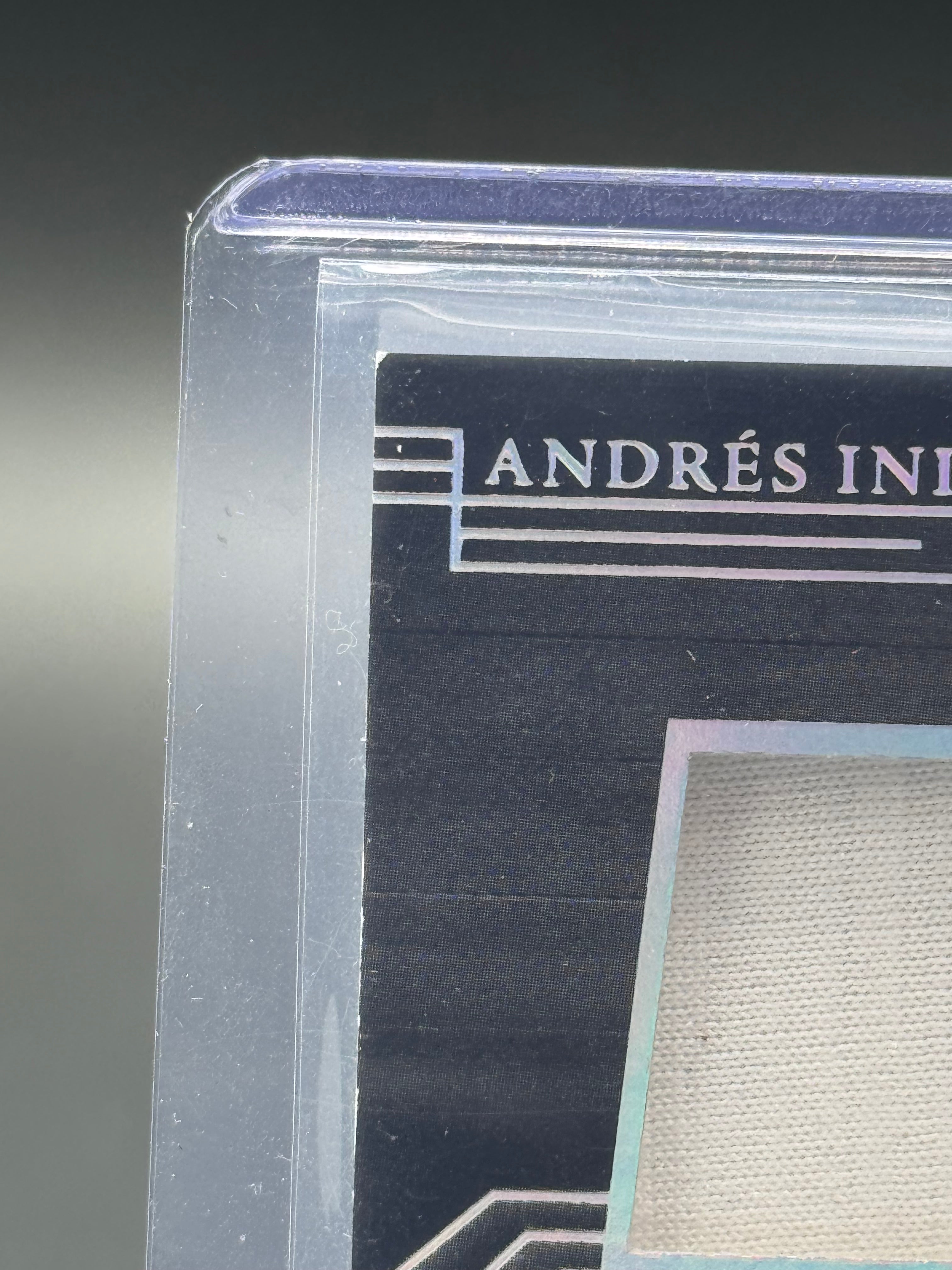 2024-25 Panini Noir Andrés Iniesta Autographed Memorabilia Patch Auto 02/10 #BW-AI Spain