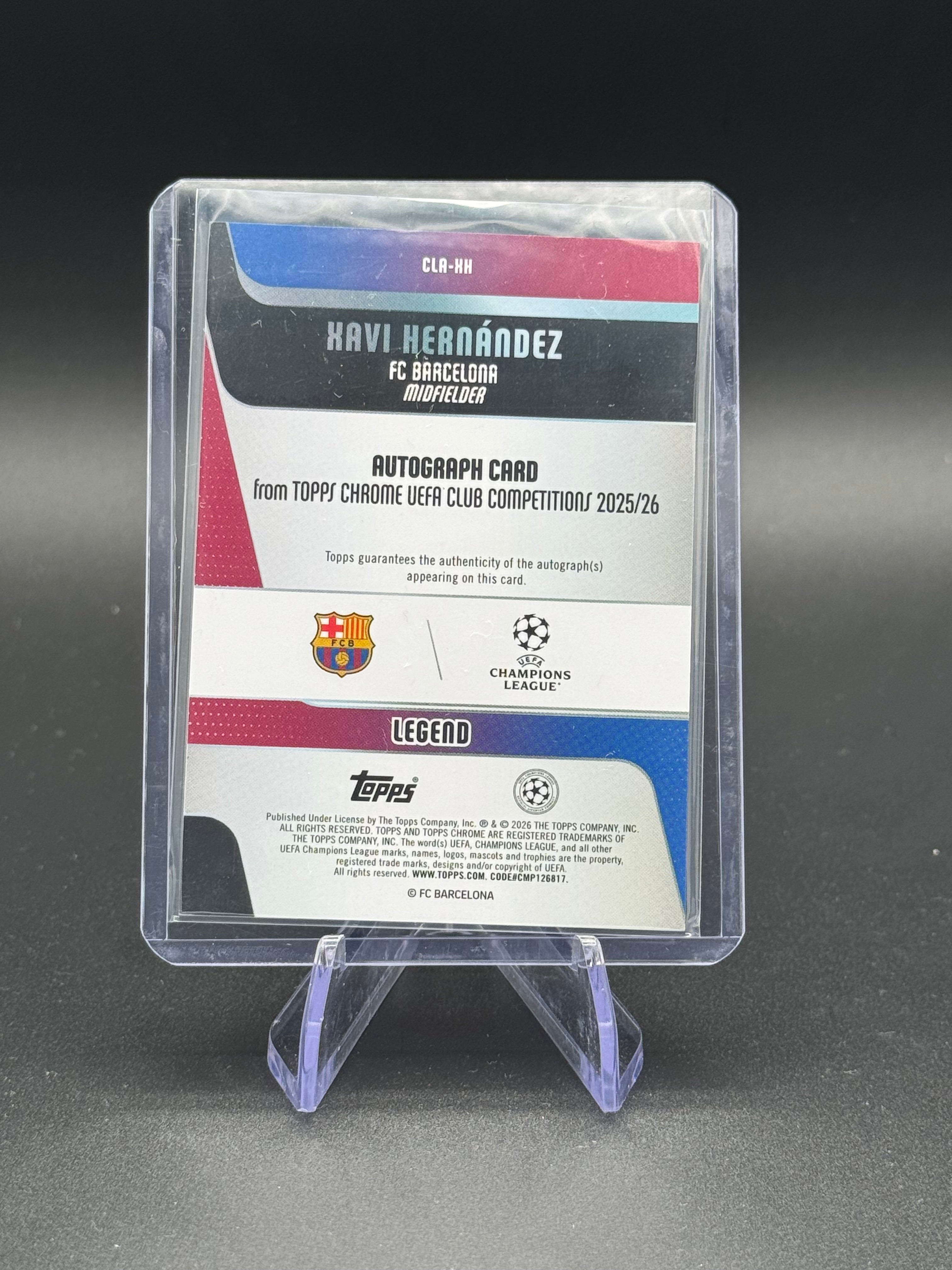 2025-26 Topps Chrome UCL Xavi Hernández Legend Auto Gold 48/50 #CLA-XH FC Barcelona