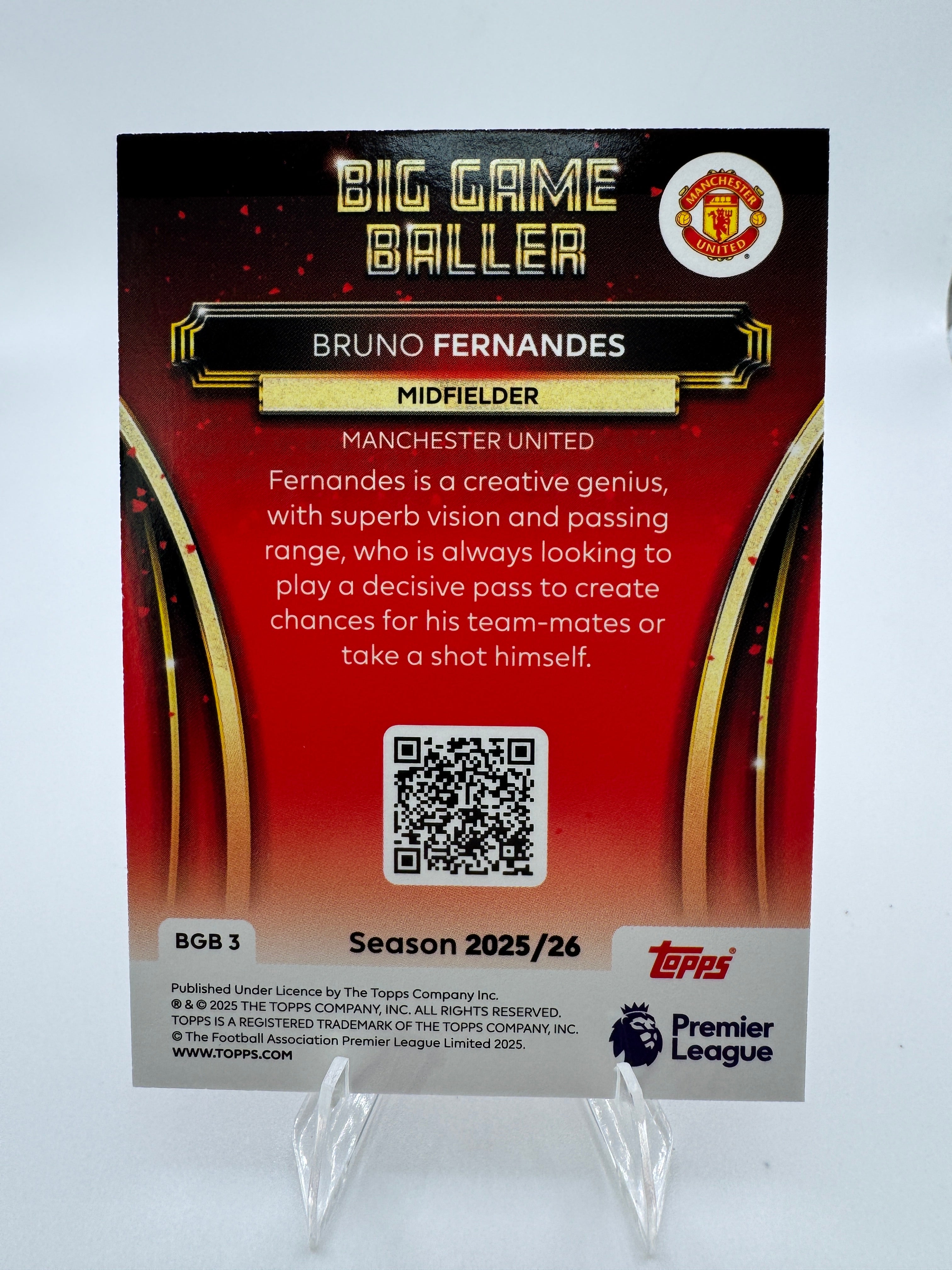 Bruno Fernandes  - Big Game Baller - Man United - Topps Premier League