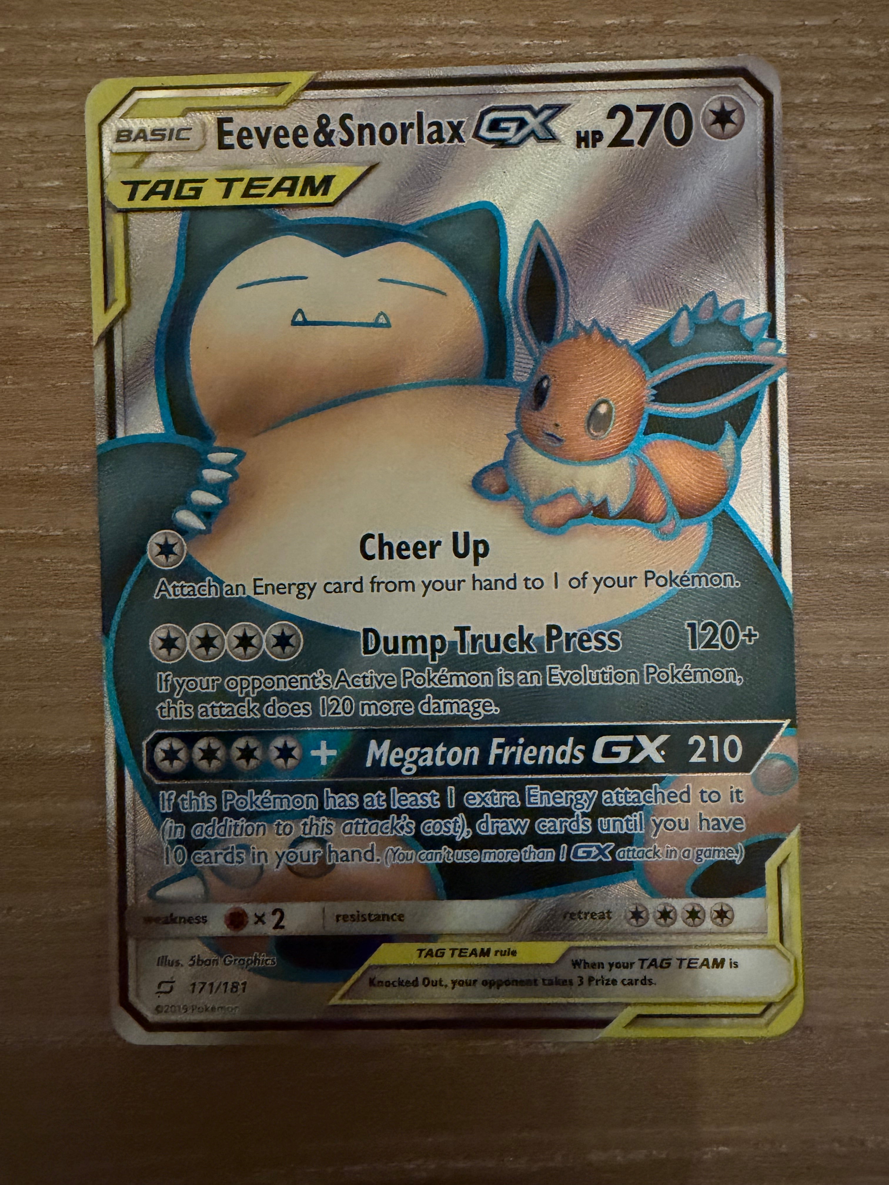 Eevee & Snorlax GX (Full Art) - SM - Team Up (SM9)