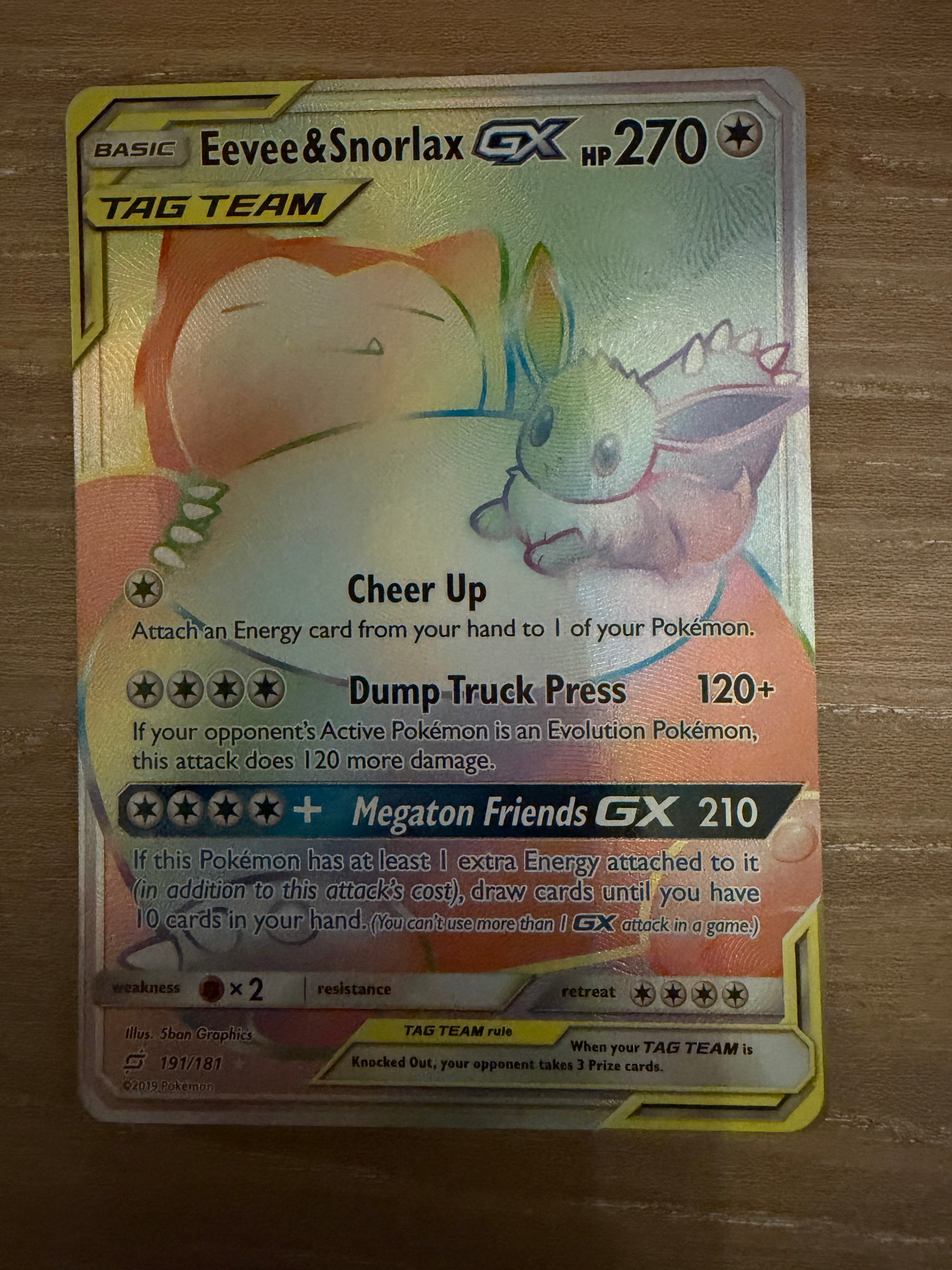 Eevee & Snorlax GX (Secret) - SM - Team Up (SM9)