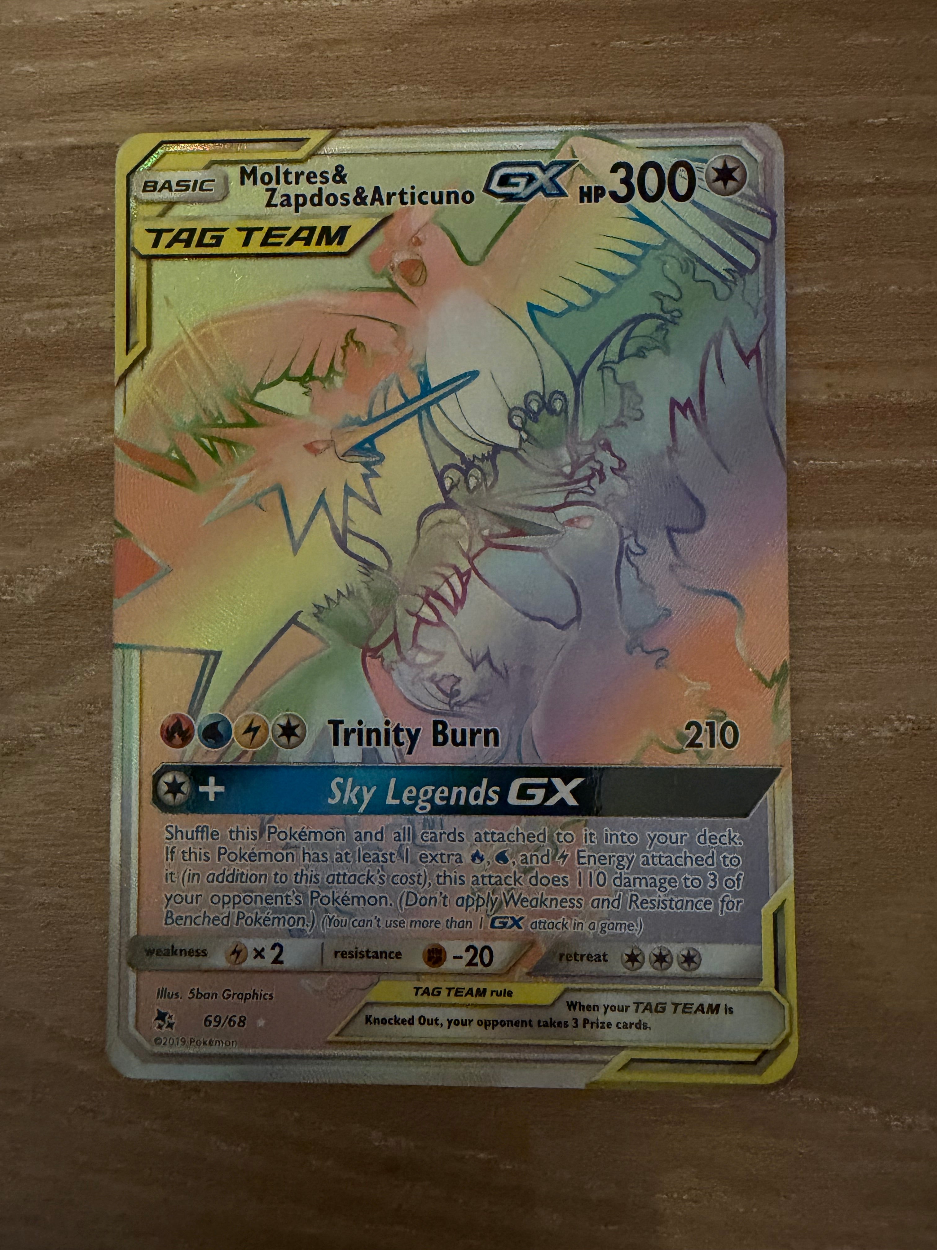 Moltres & Zapdos & Articuno GX (Secret) - Hidden Fates (HIF)