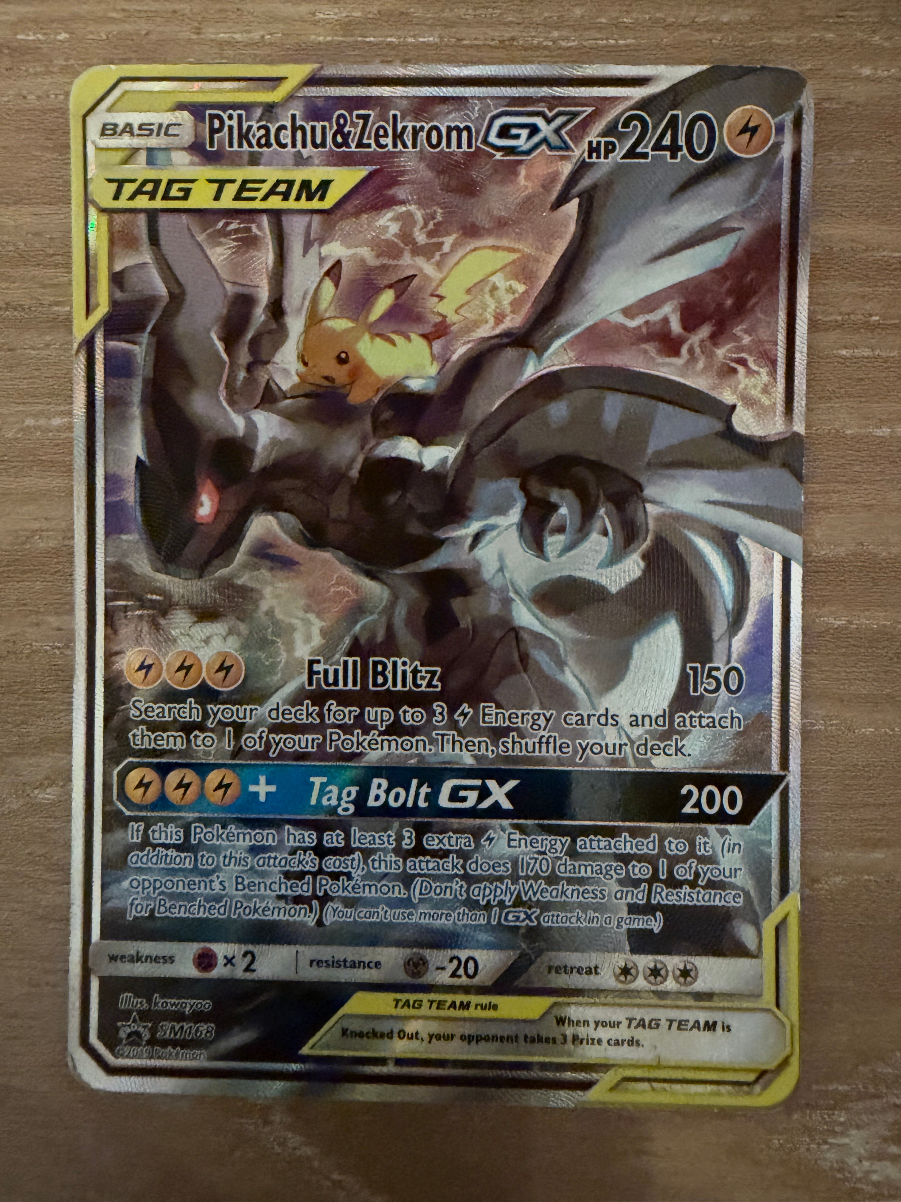 Pikachu & Zekrom GX - SM Promos (SMP) - Moderately Played