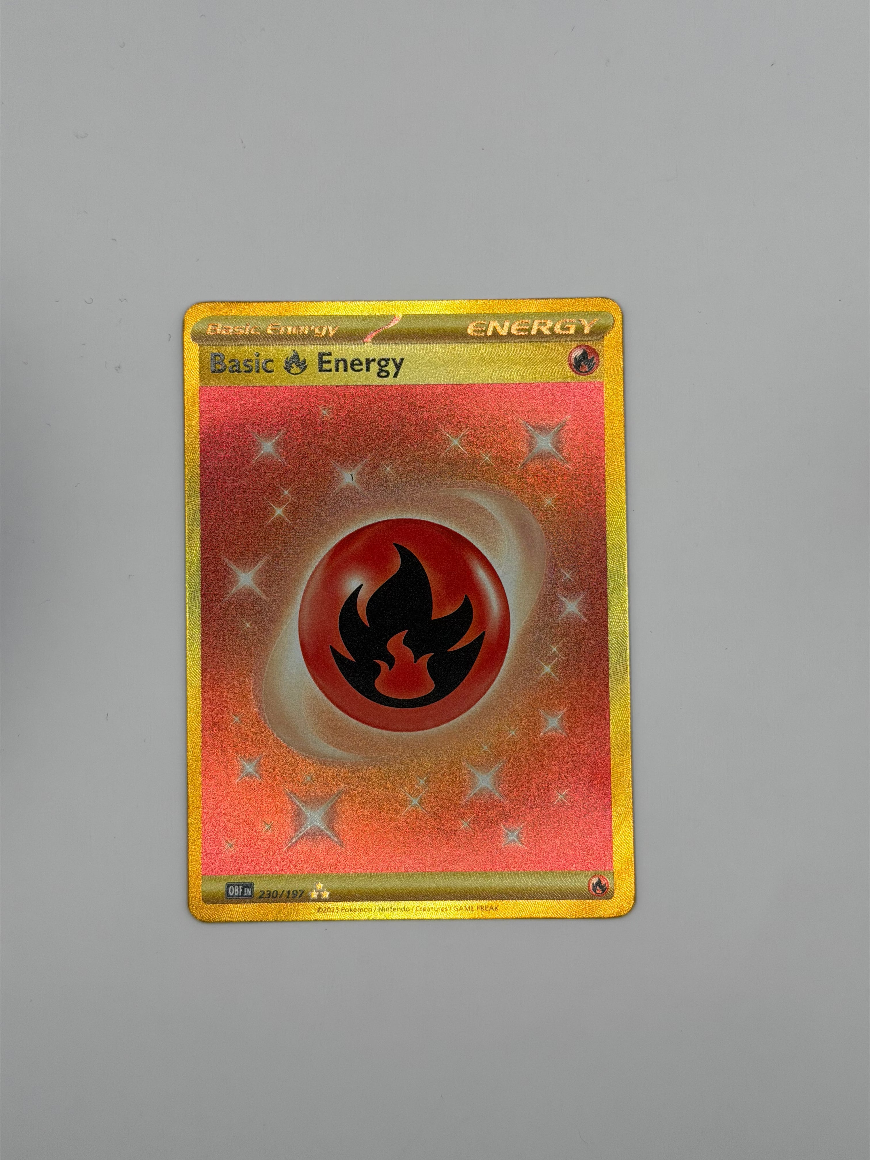 230/197 Basic Fire Energy - Obsidian Flames