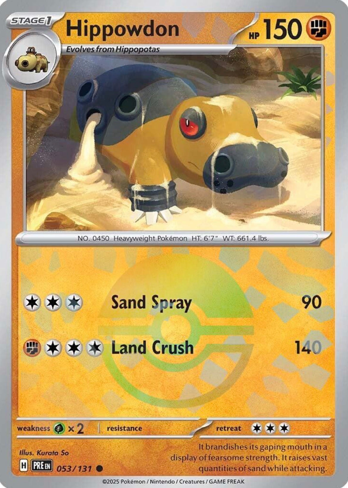 Hippowdon [Poke Ball] #53 Pokemon Prismatic Evolutions