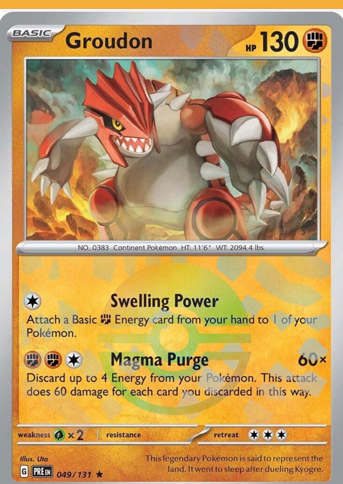 Groudon [Poke Ball] #49 Pokemon Prismatic Evolutions