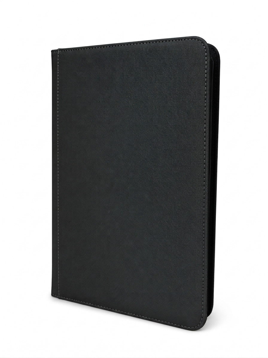 12 Pocket Zipper Binder - Black