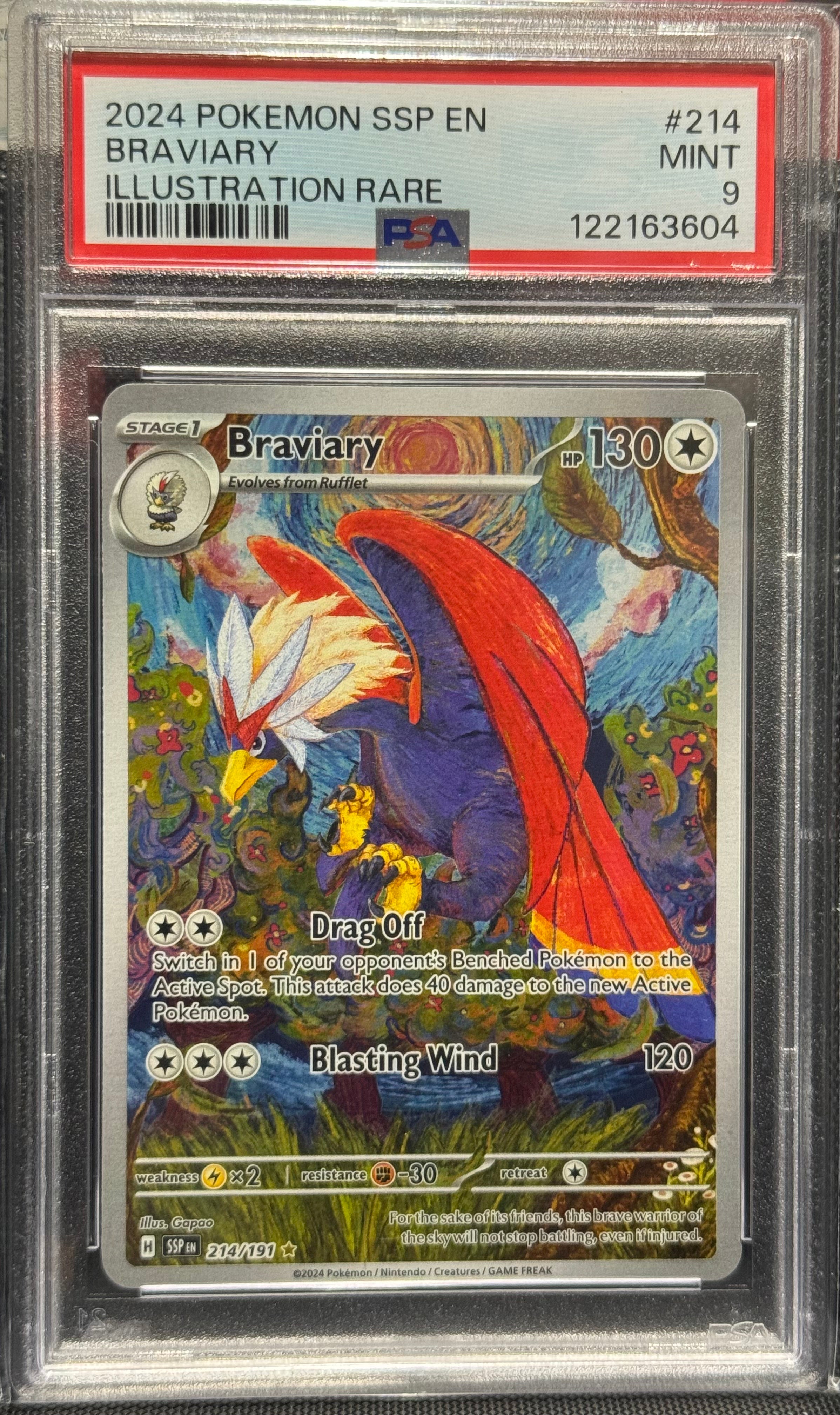 PSA 9 Braviary #214 Illustration Rare