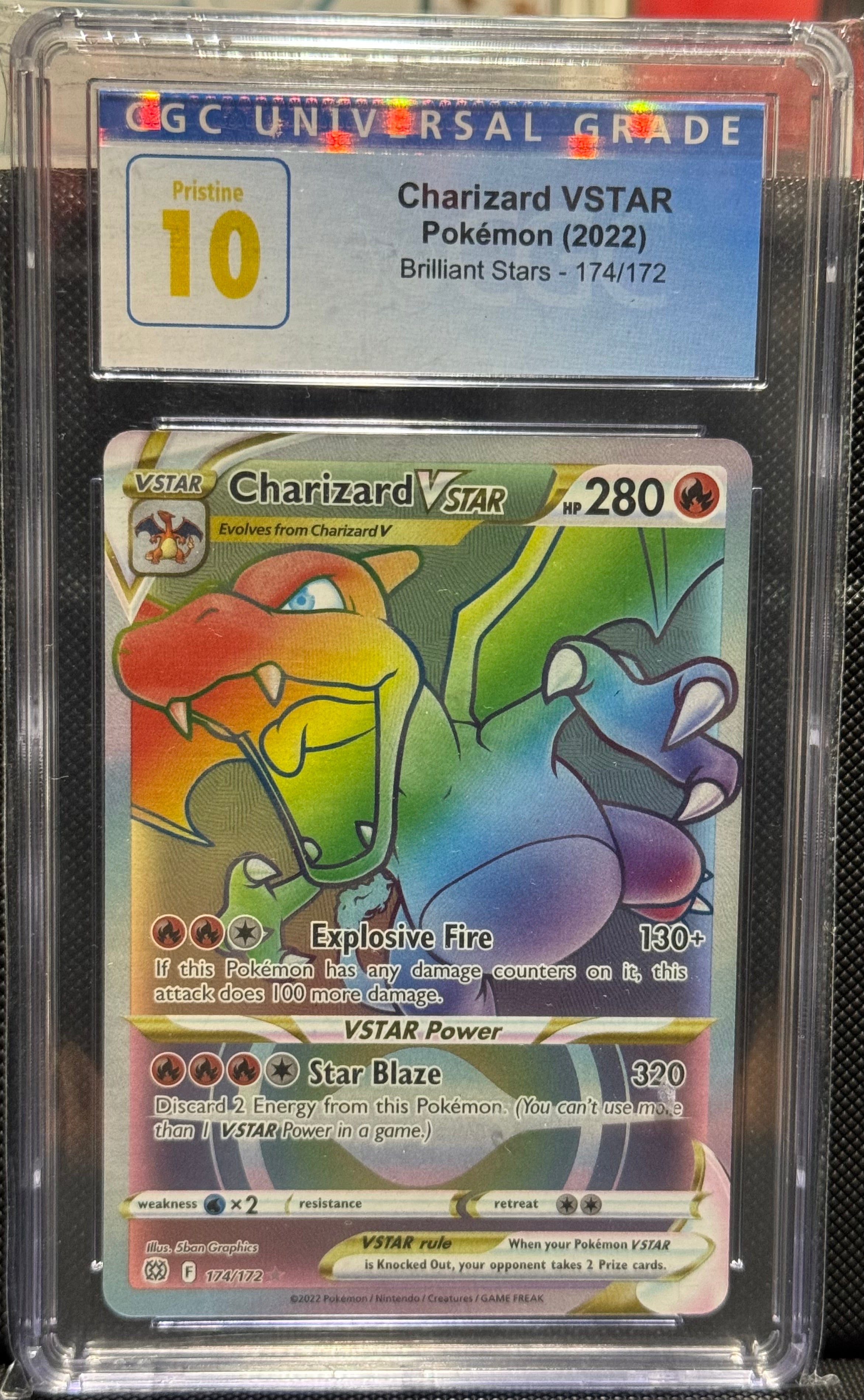 Charizard Vstar #174 Secret Rare CGC Pristine 10