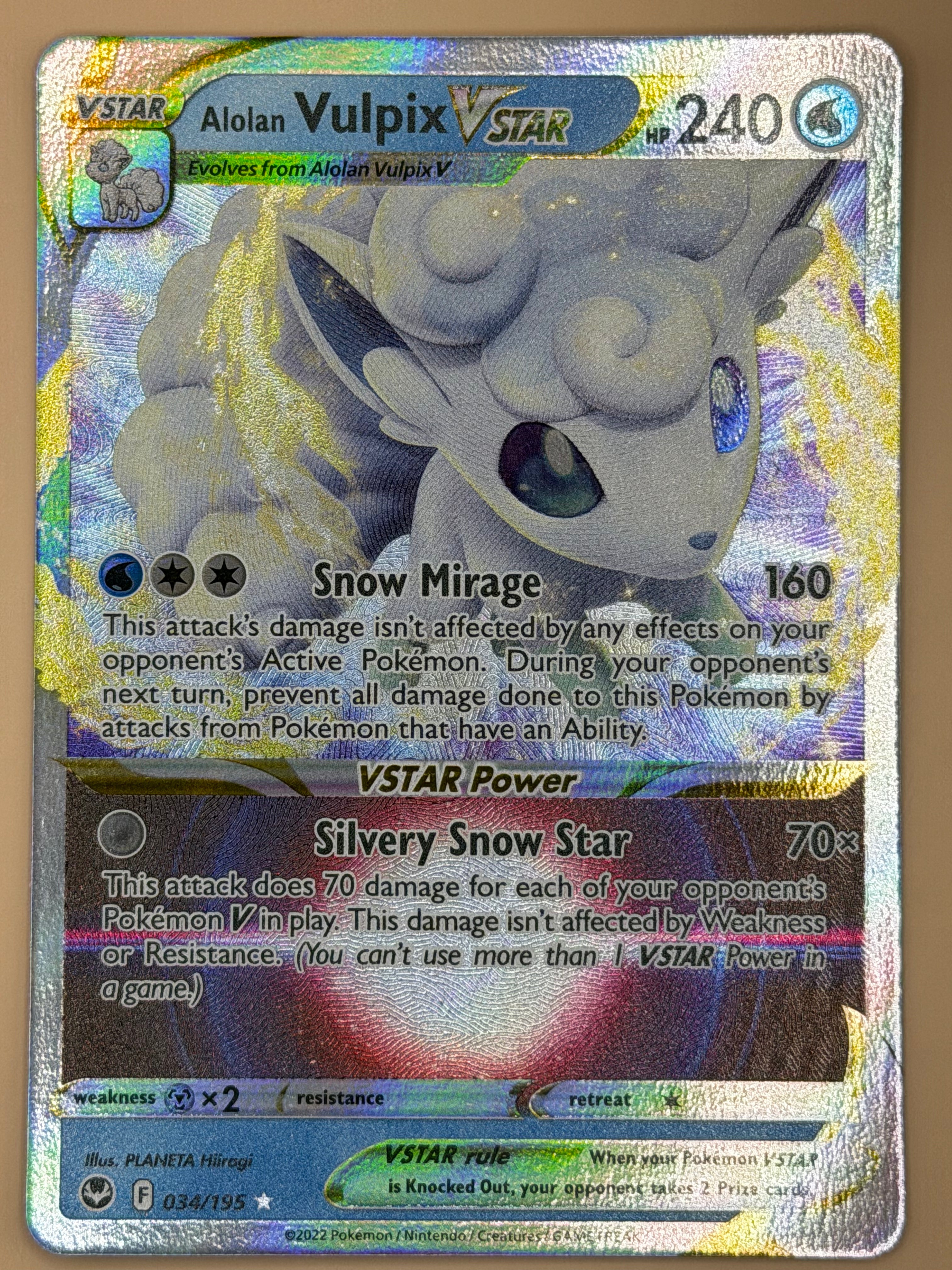 034/195 Alolan Vulpix VStar - Silver Tempest