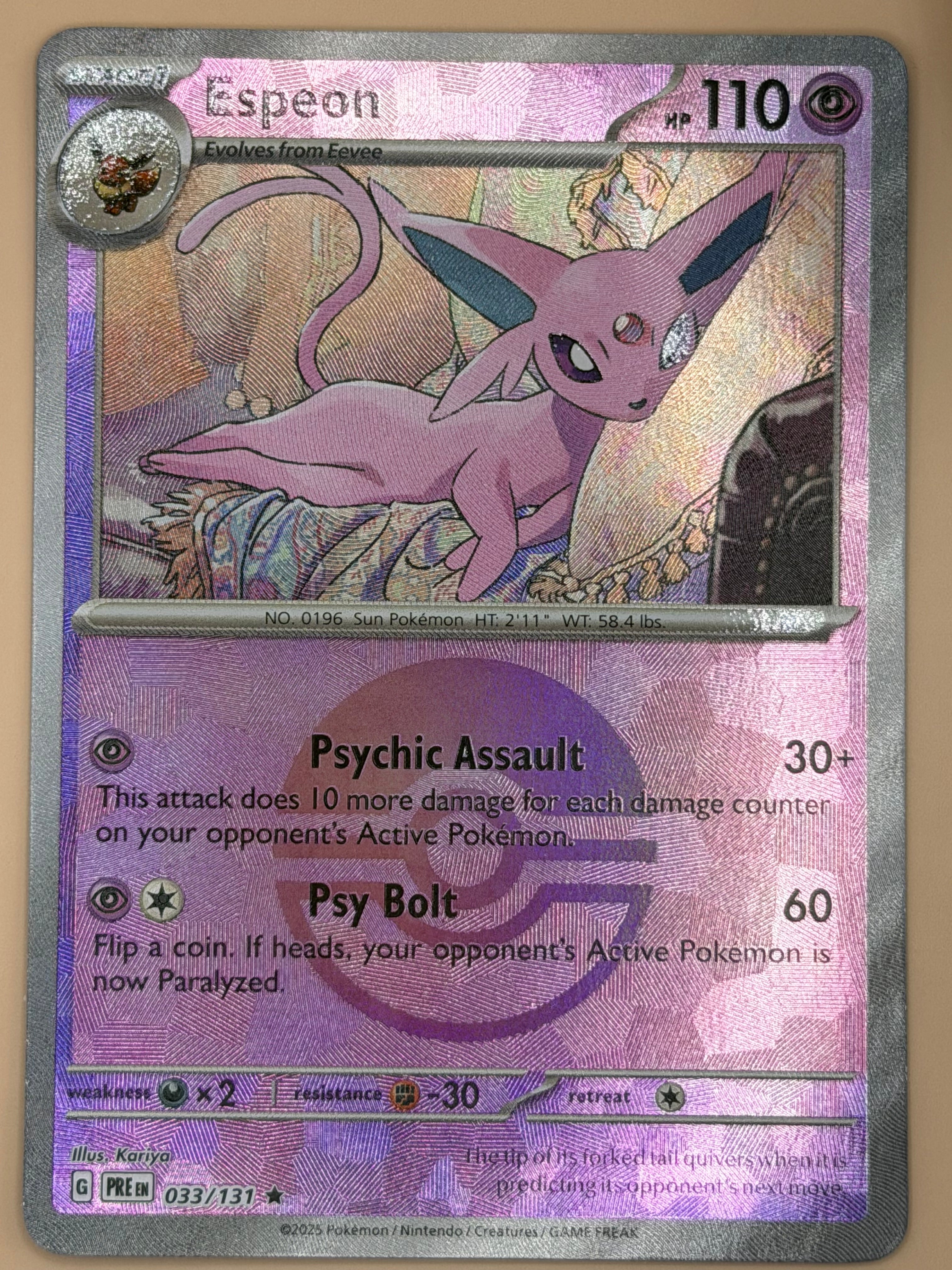 033/132 Espeon - Pokeball Pattern - Prismatic Evolutions