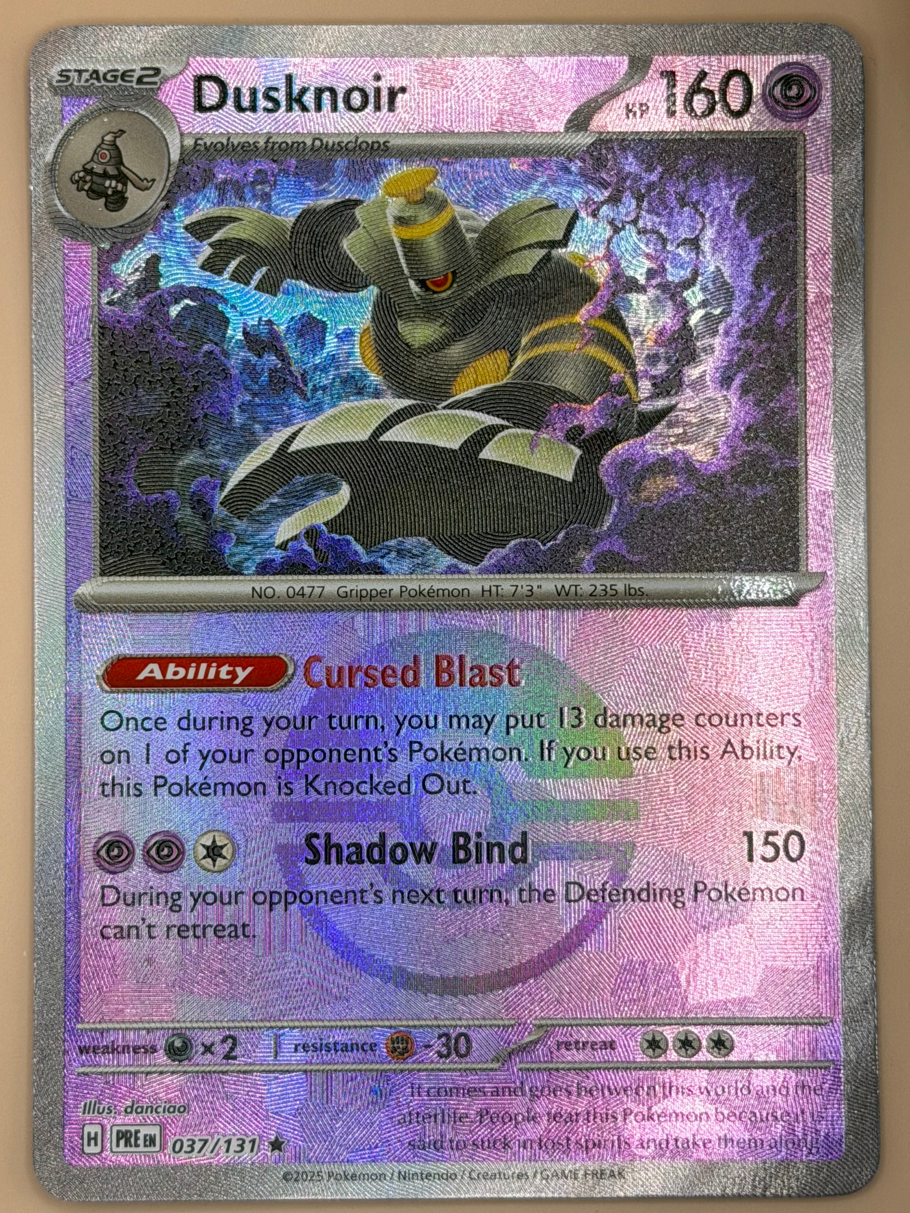 037/132 Dusknoir - Pokeball Pattern - Prismatic Evolutions