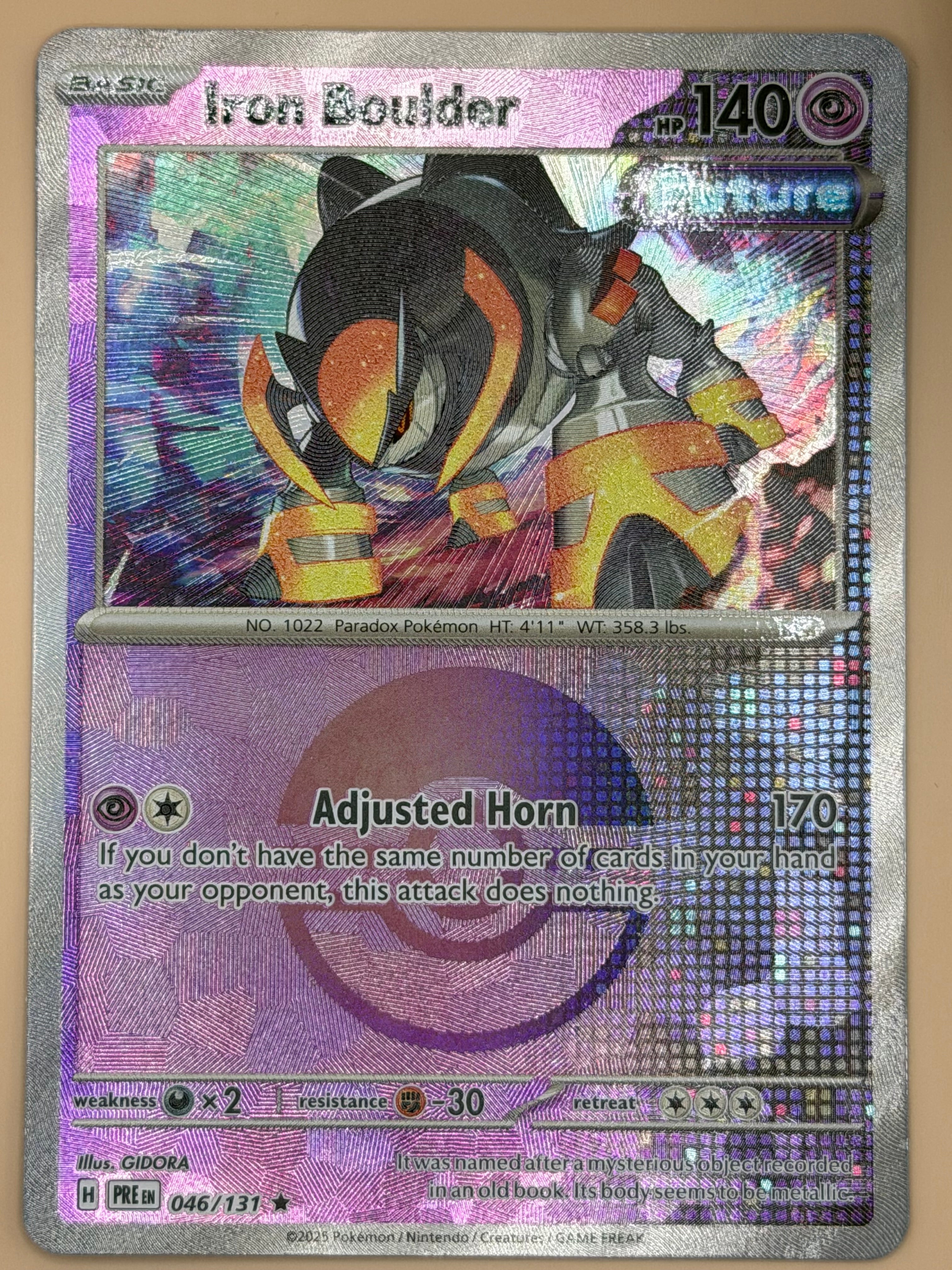 046/132 Iron Boulder - Pokeball Pattern - Prismatic Evolutions