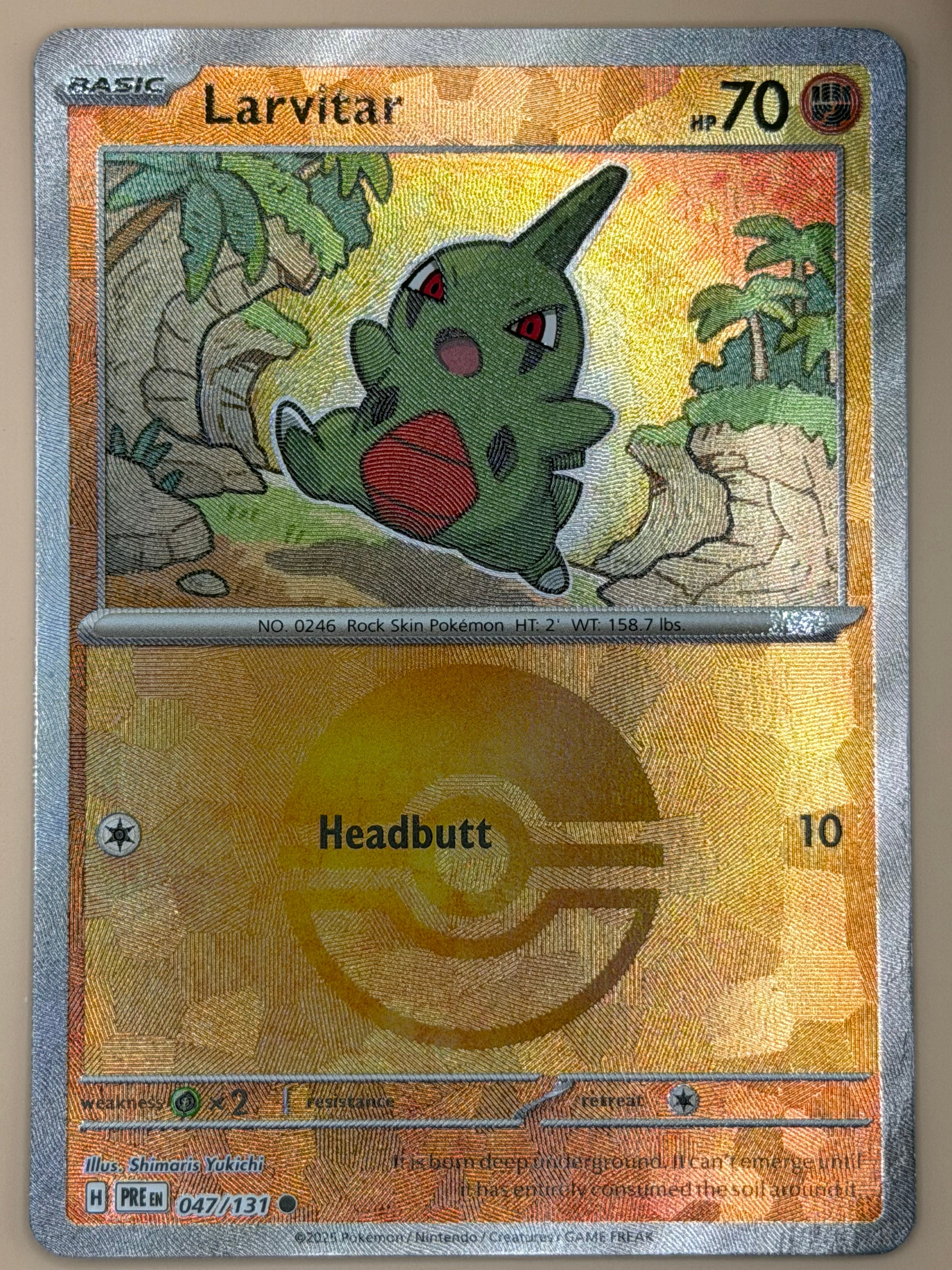 047/132 Larvitar - Pokeball Pattern - Prismatic Evolutions