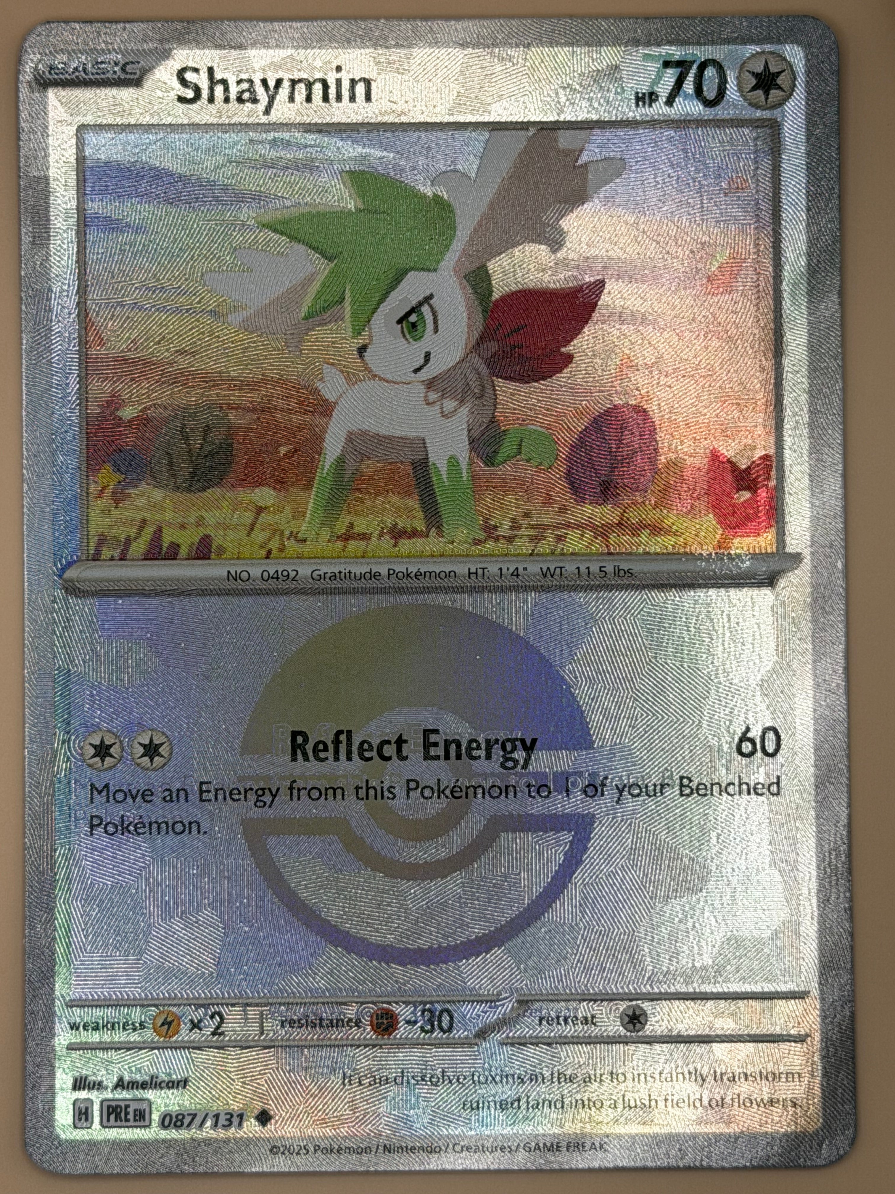 087/132 Shaymin - Pokeball Pattern - Prismatic Evolutions