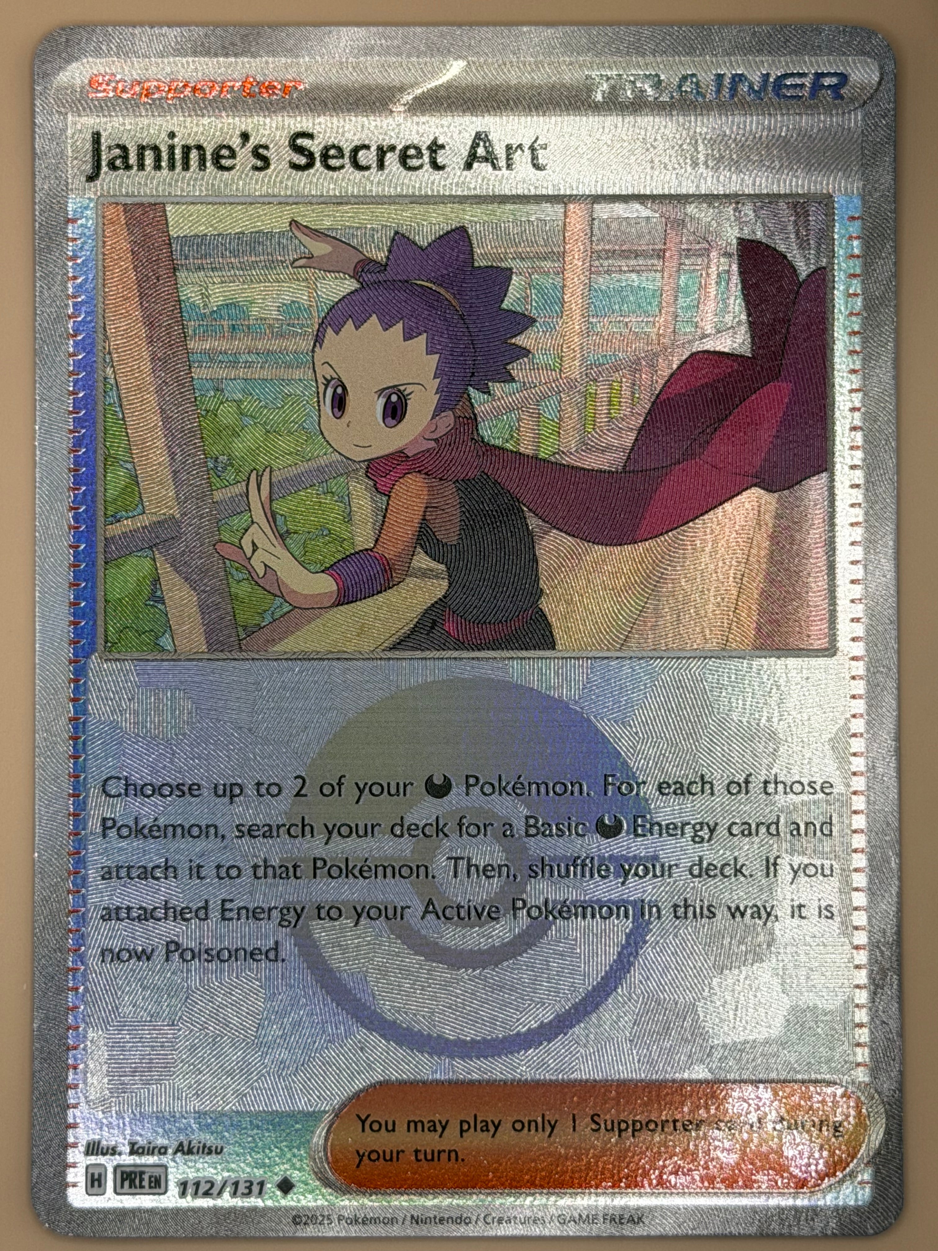 112/132 Janine's Secret Art - Pokeball Pattern - Prismatic Evolutions