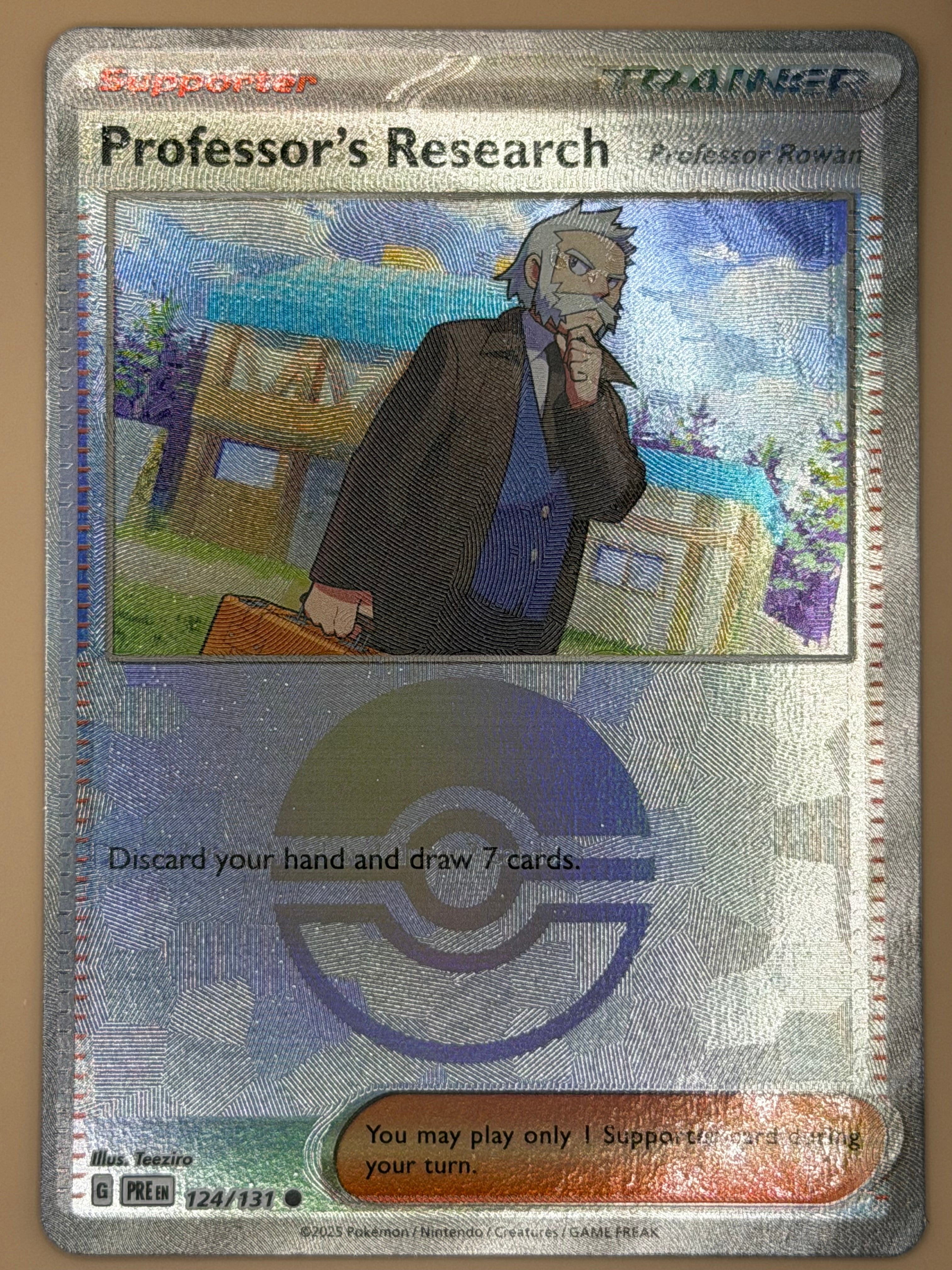 124/132 Professor's Research (Rowan) - Pokeball Pattern - Prismatic Evolutions