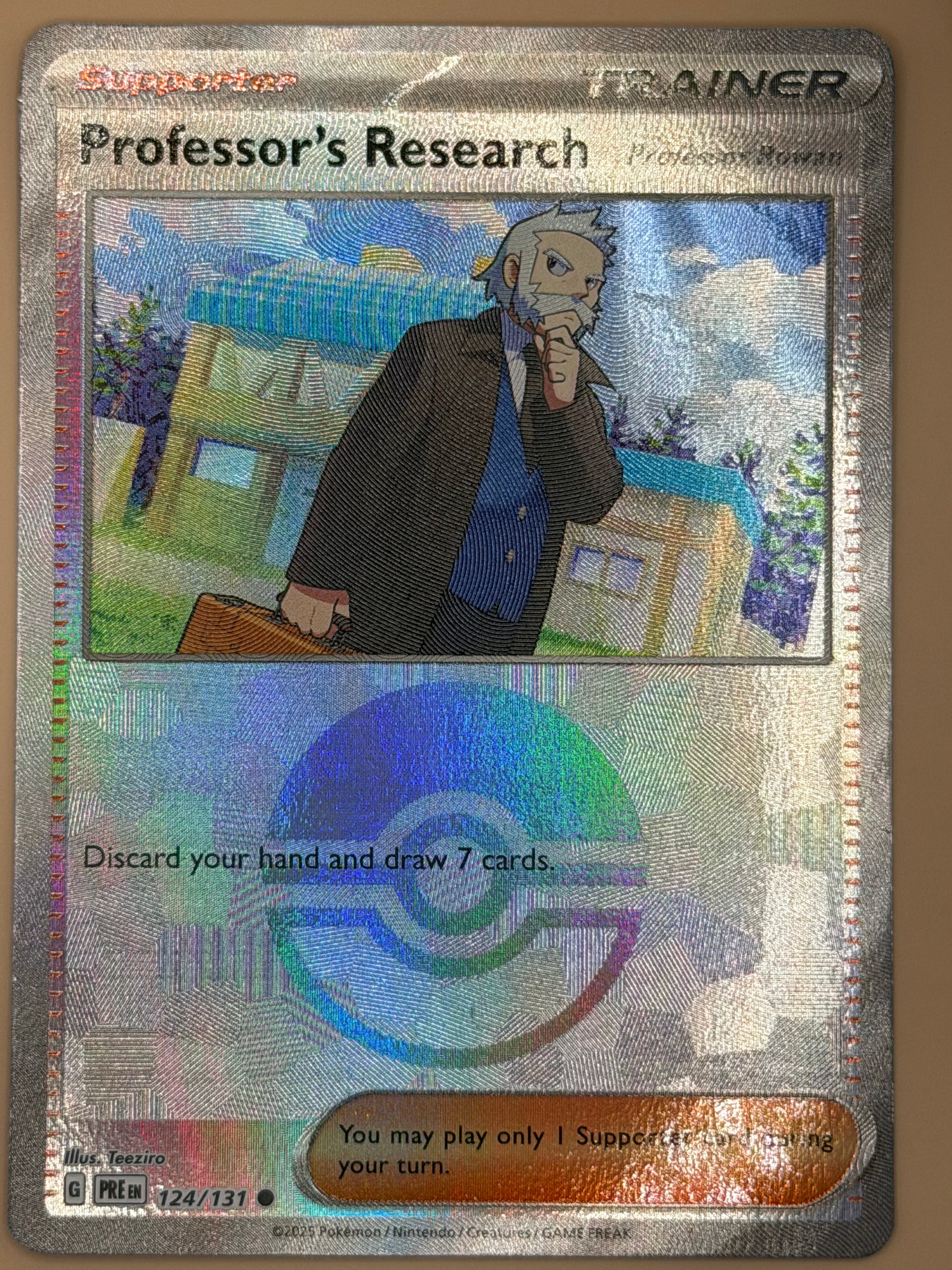124/132 Professor's Research (Rowan) - Pokeball Pattern - Prismatic Evolutions