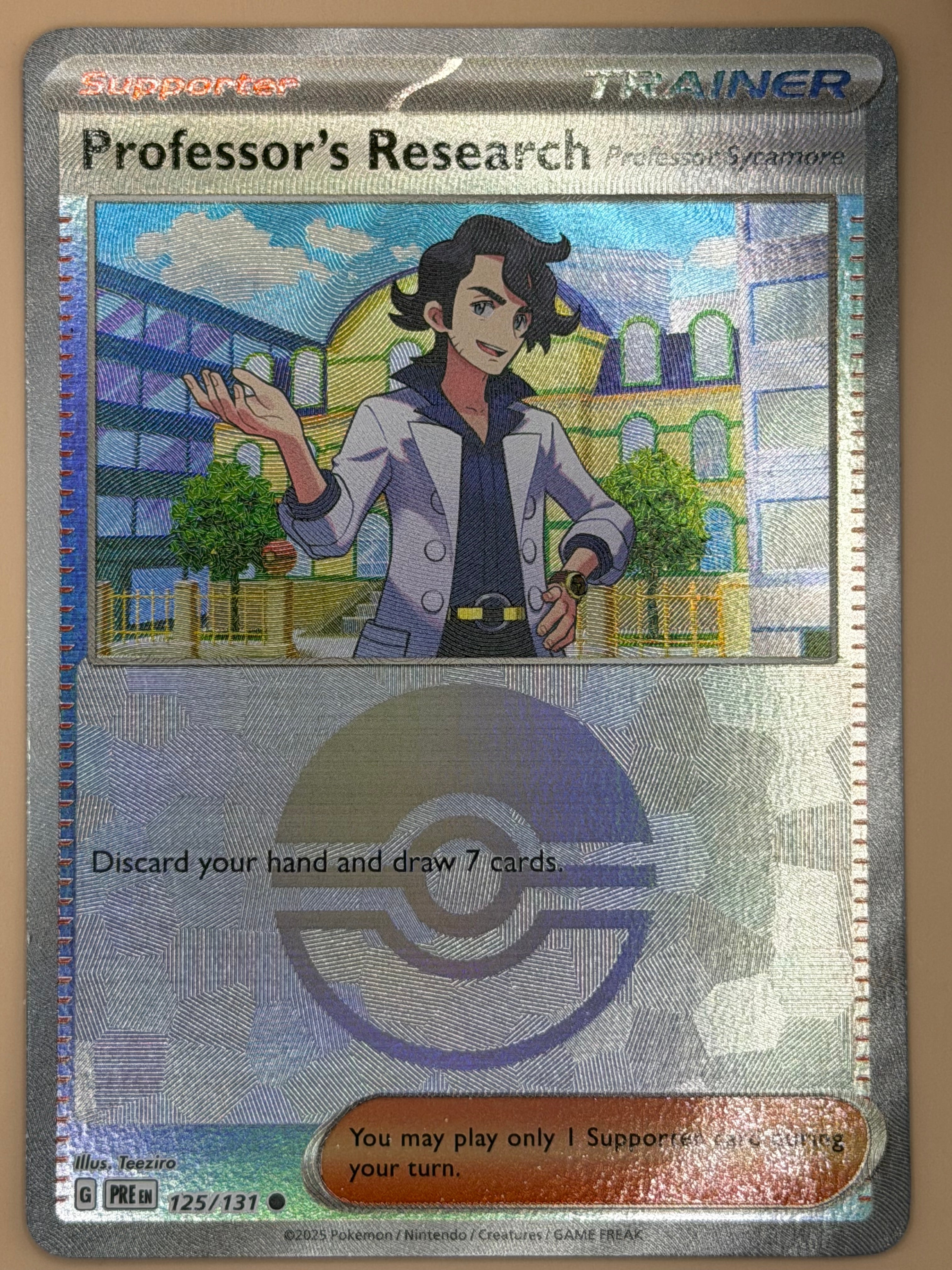 125/132 Professor's Research (Sycamore) - Pokeball Pattern - Prismatic Evolutions