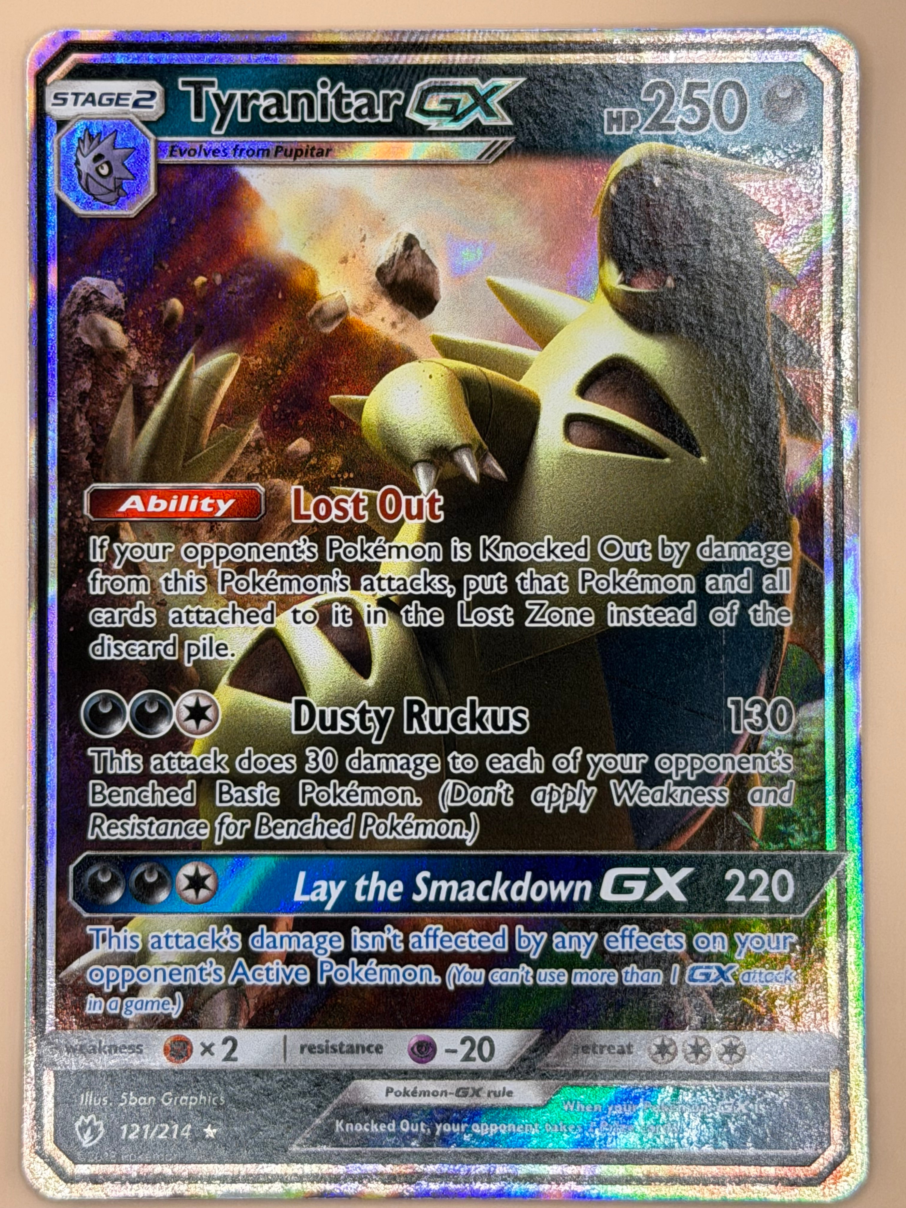 121/214 Tyranitar GX - Lost Thunder