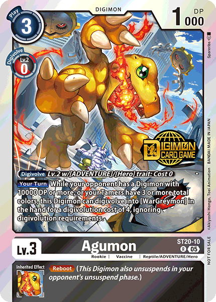 Digimon Card Game Agumon Welcome Tamers Rare Playable
