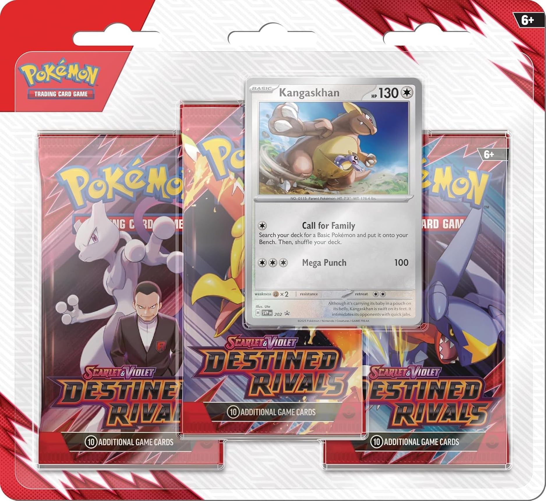 Pokémon Destined Rivals 3 Pack Blister Kangaskhan