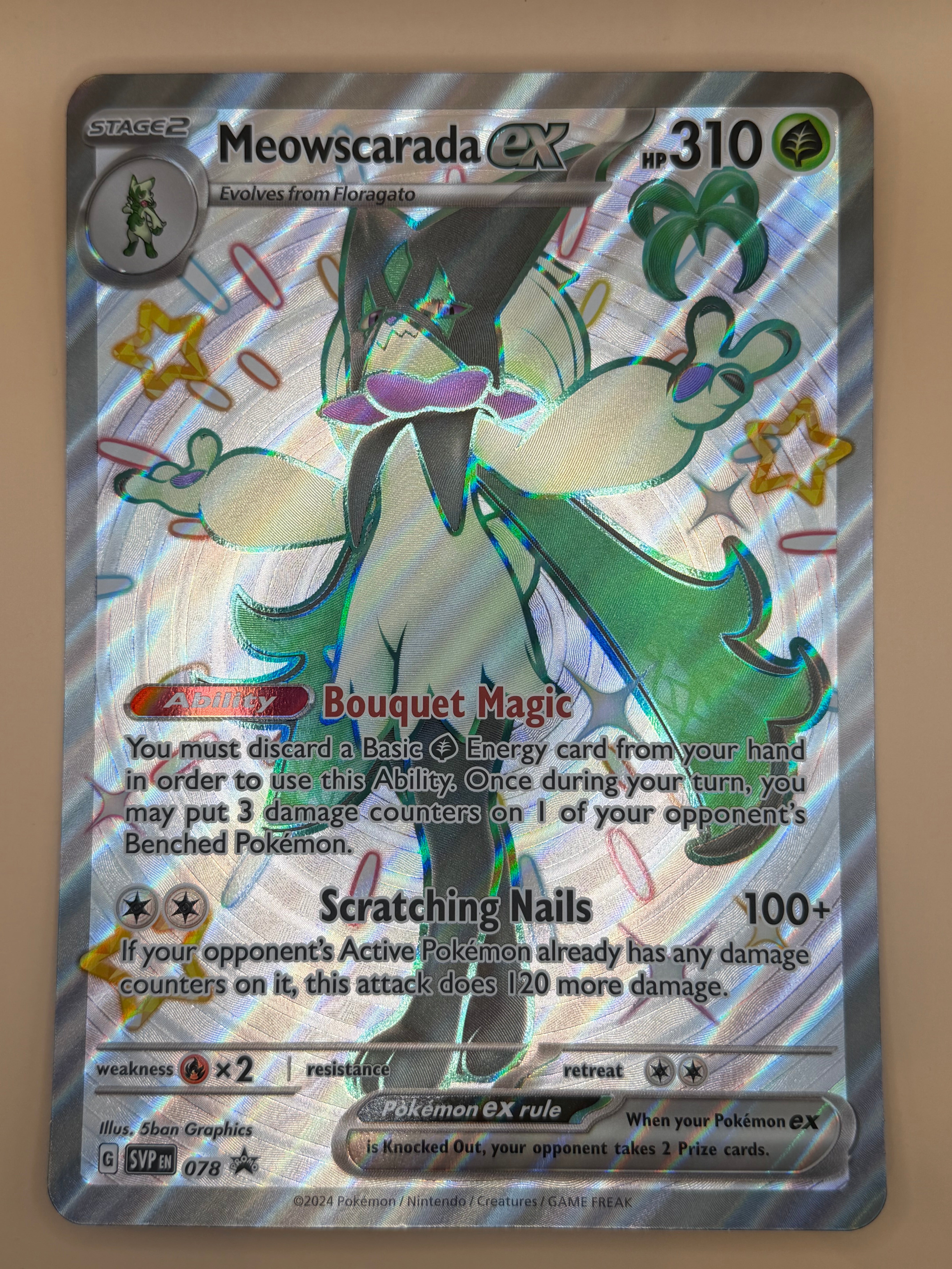 Meowscarada ex - Paldean Fates Premium Collection Promo (Jumbo)