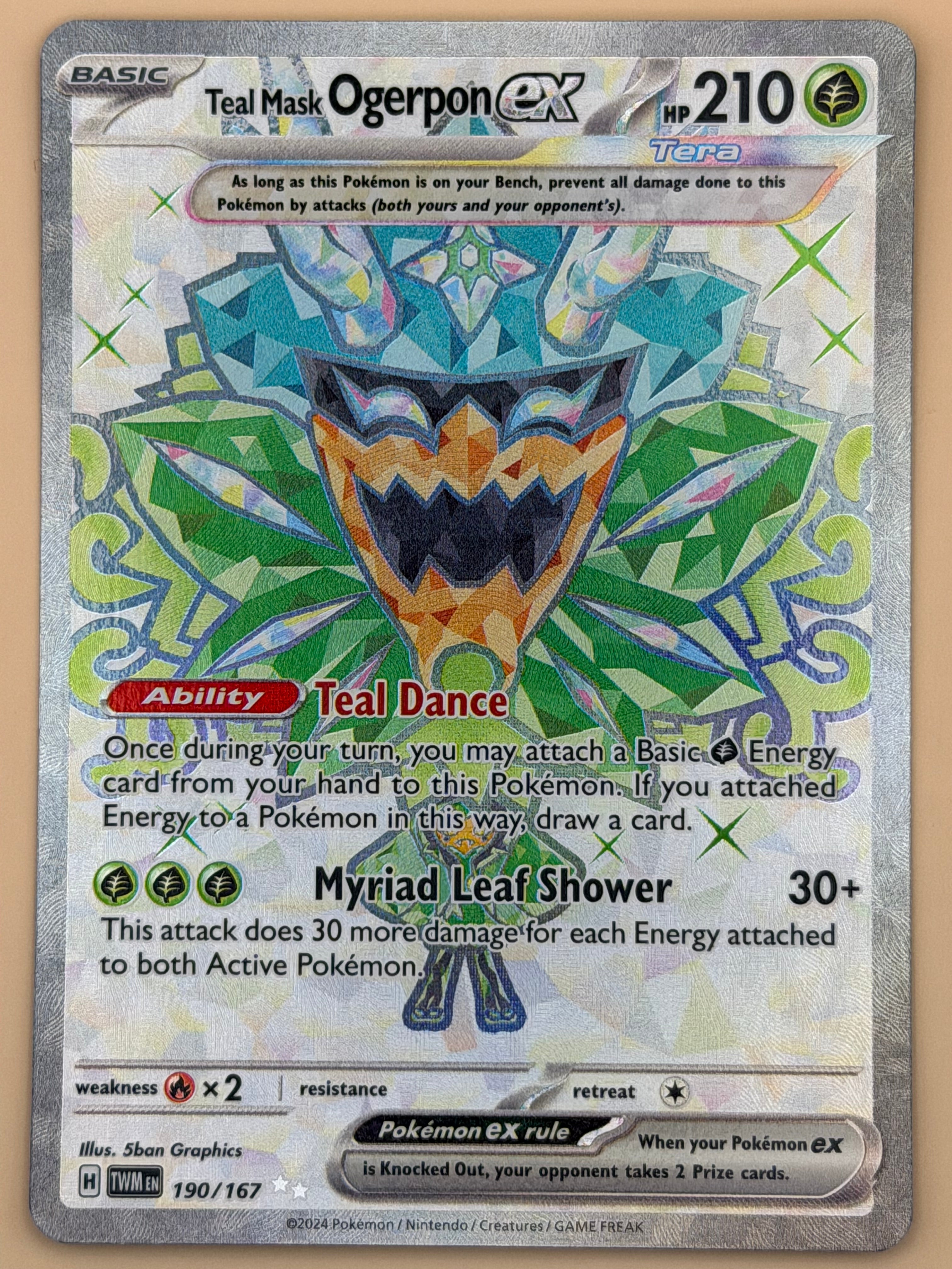 190/167 Teal Mask Ogerpon ex - Twilight Masquerade