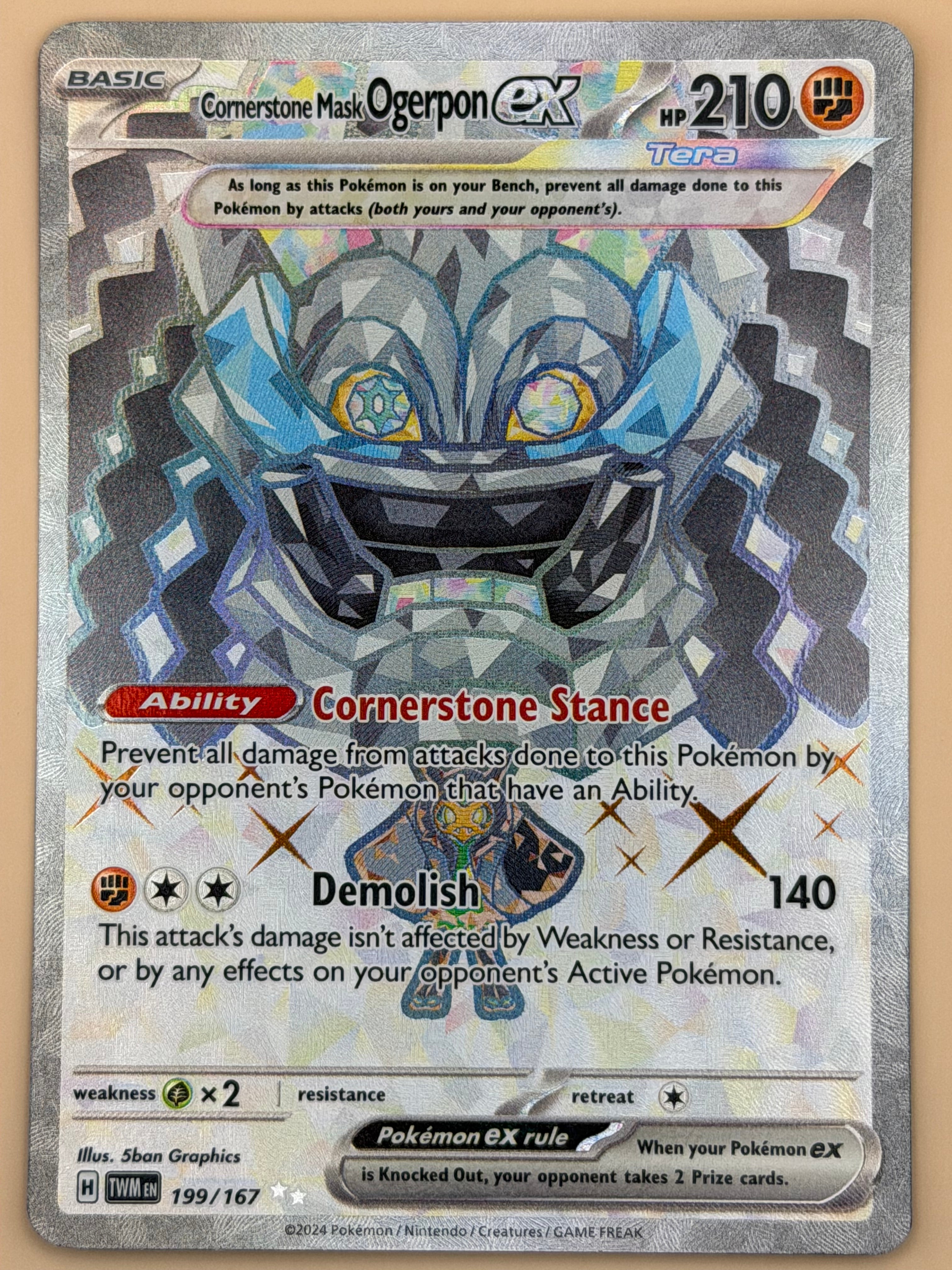 199/167 Cornerstone Mask Ogerpon ex - Twilight Masquerade