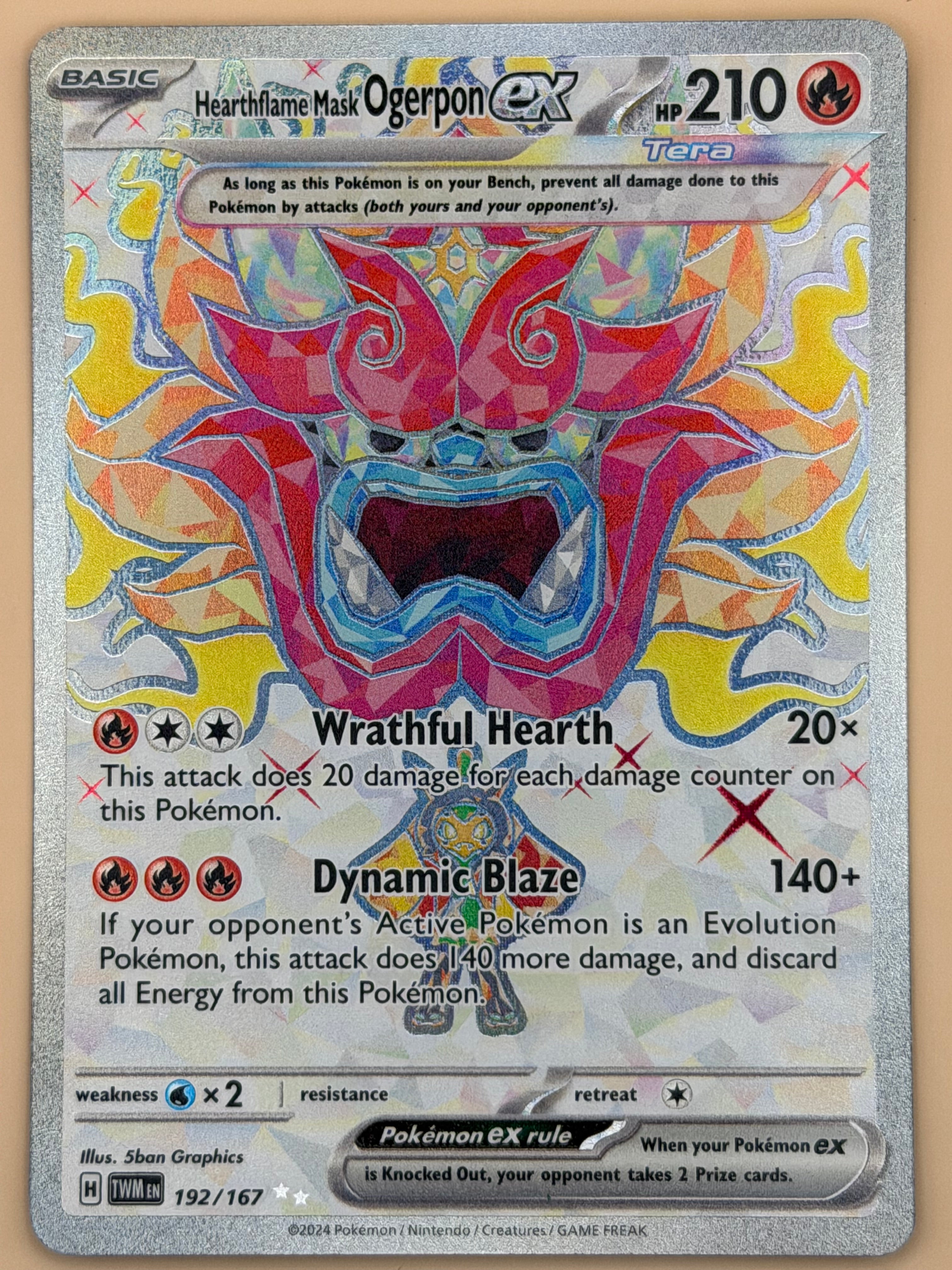 192/167 Hearthflame Mask Ogerpon ex - Twilight Masquerade