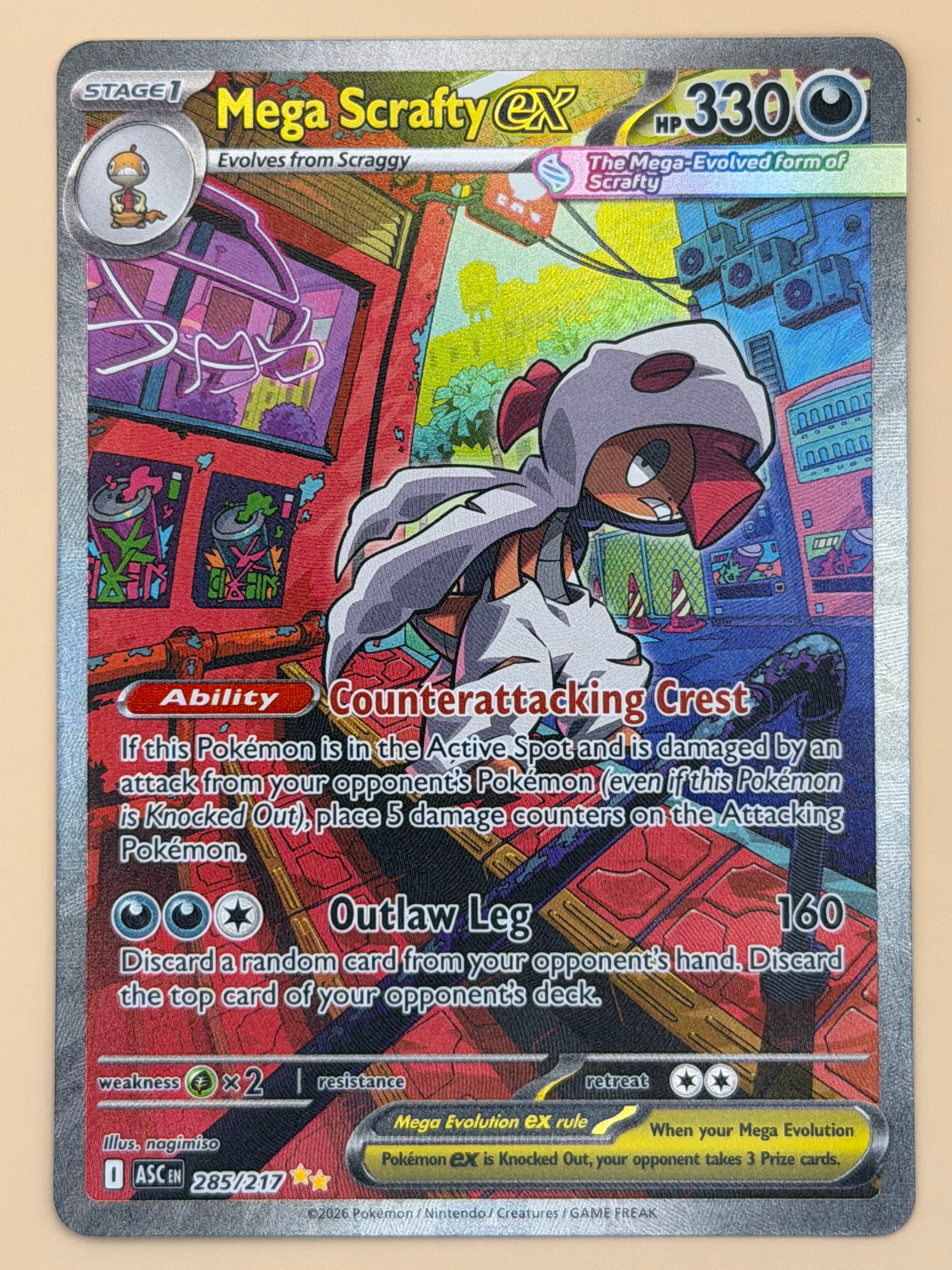 285/217 Mega Scrafty ex - Ascended Heroes