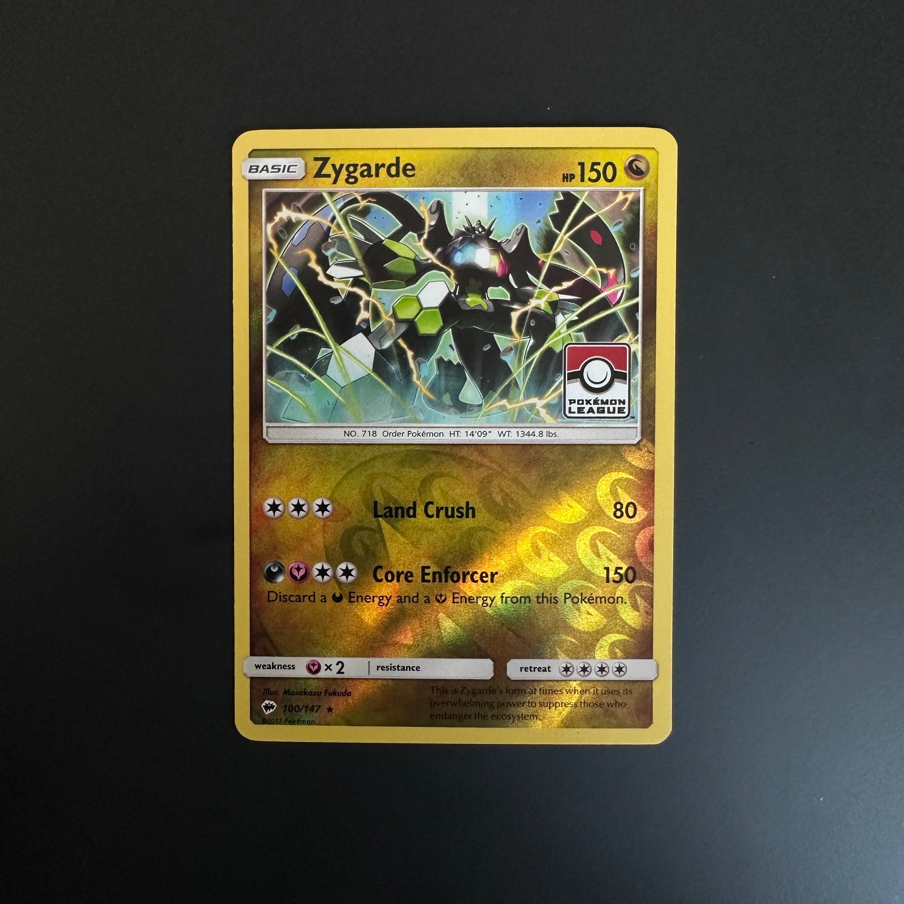 Zygarde(Pokémon League 100/147) Burning Shadows Promos