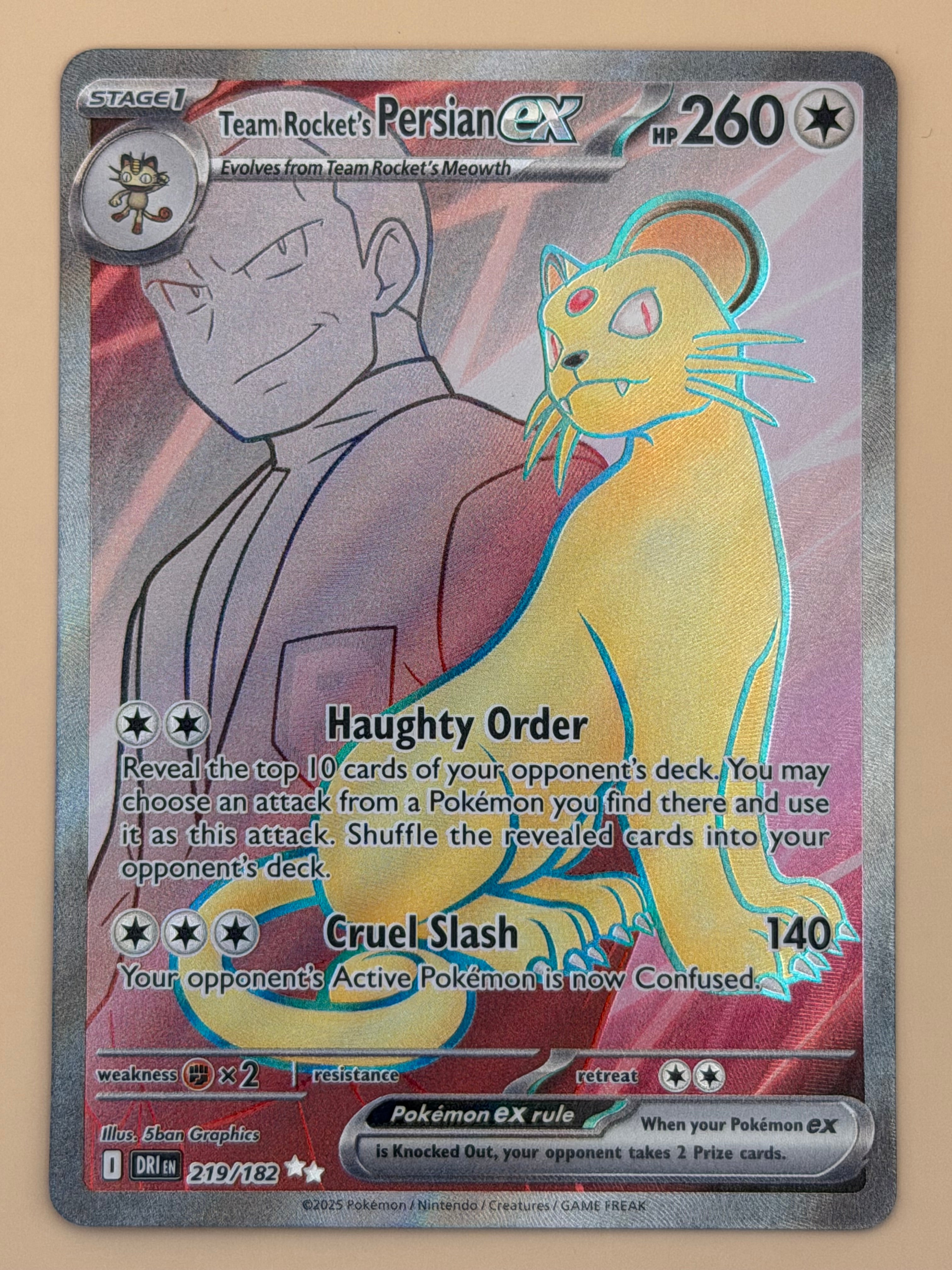 219/182 Team Rocket's Persian ex - Destined Rivals
