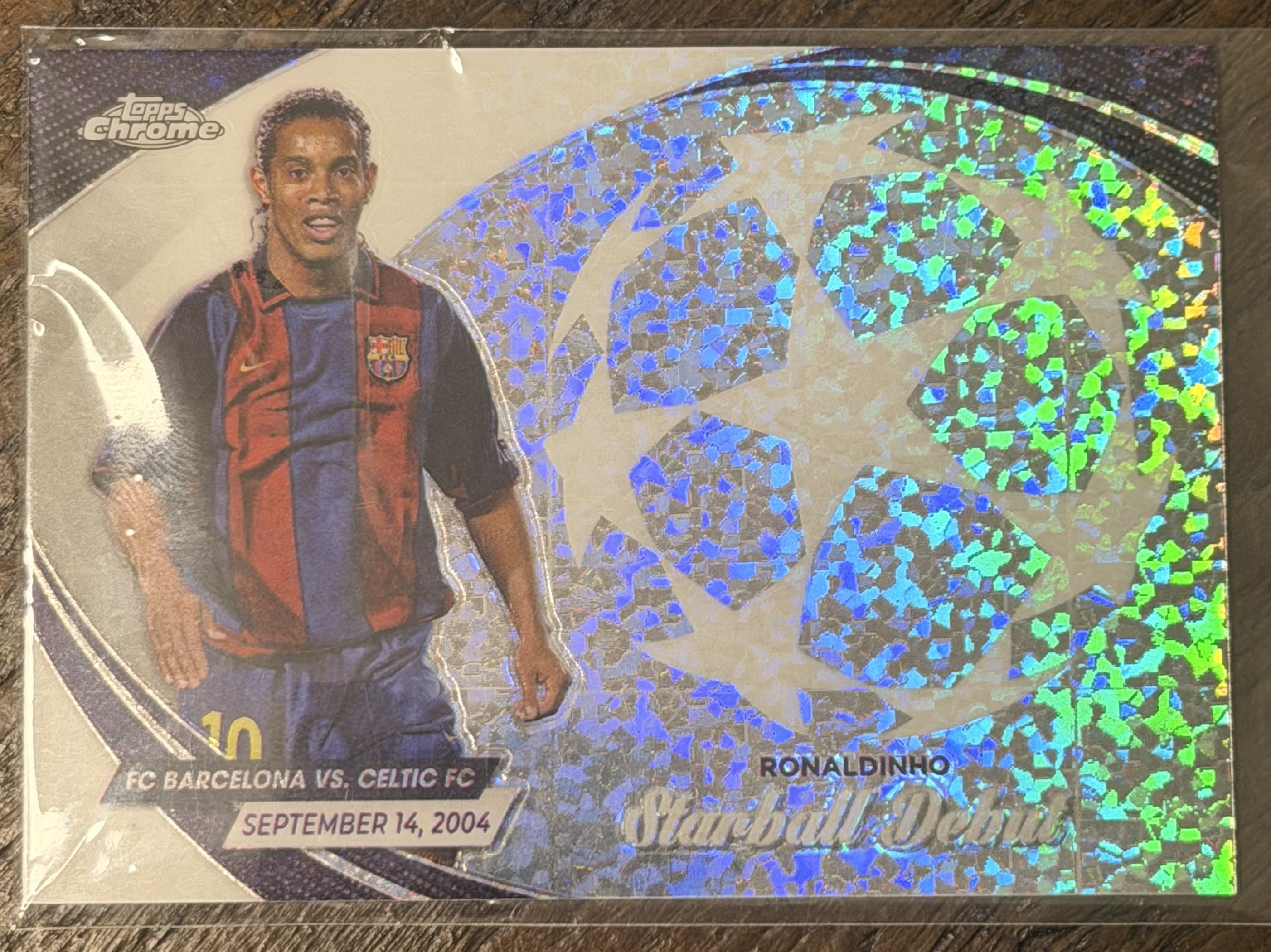 2024-25 Topps Chrome UEFA Starball Debut Ronaldinho #SD-12 — FC Barcelona