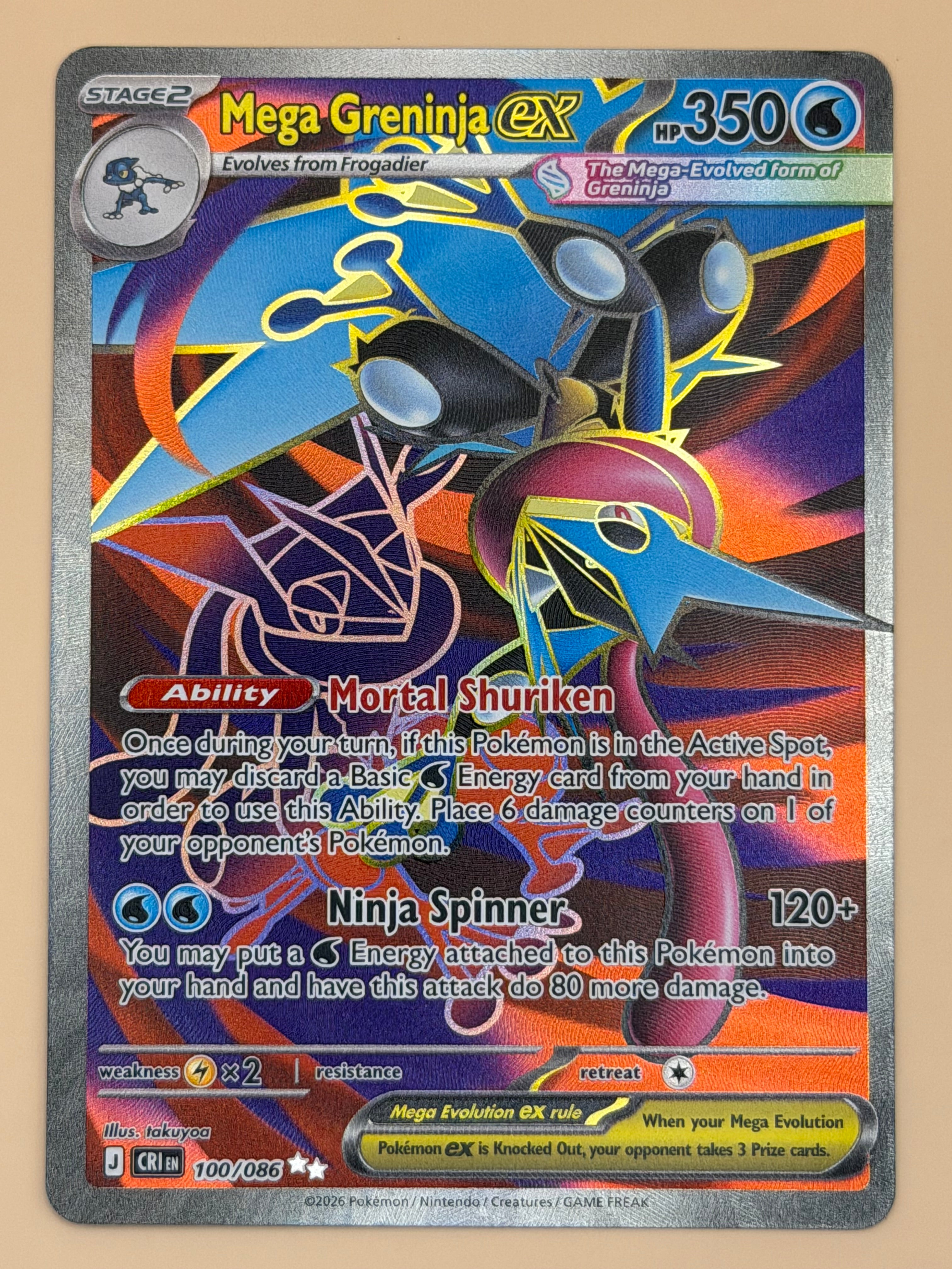 100/086 Mega Greninja ex - Chaos Rising