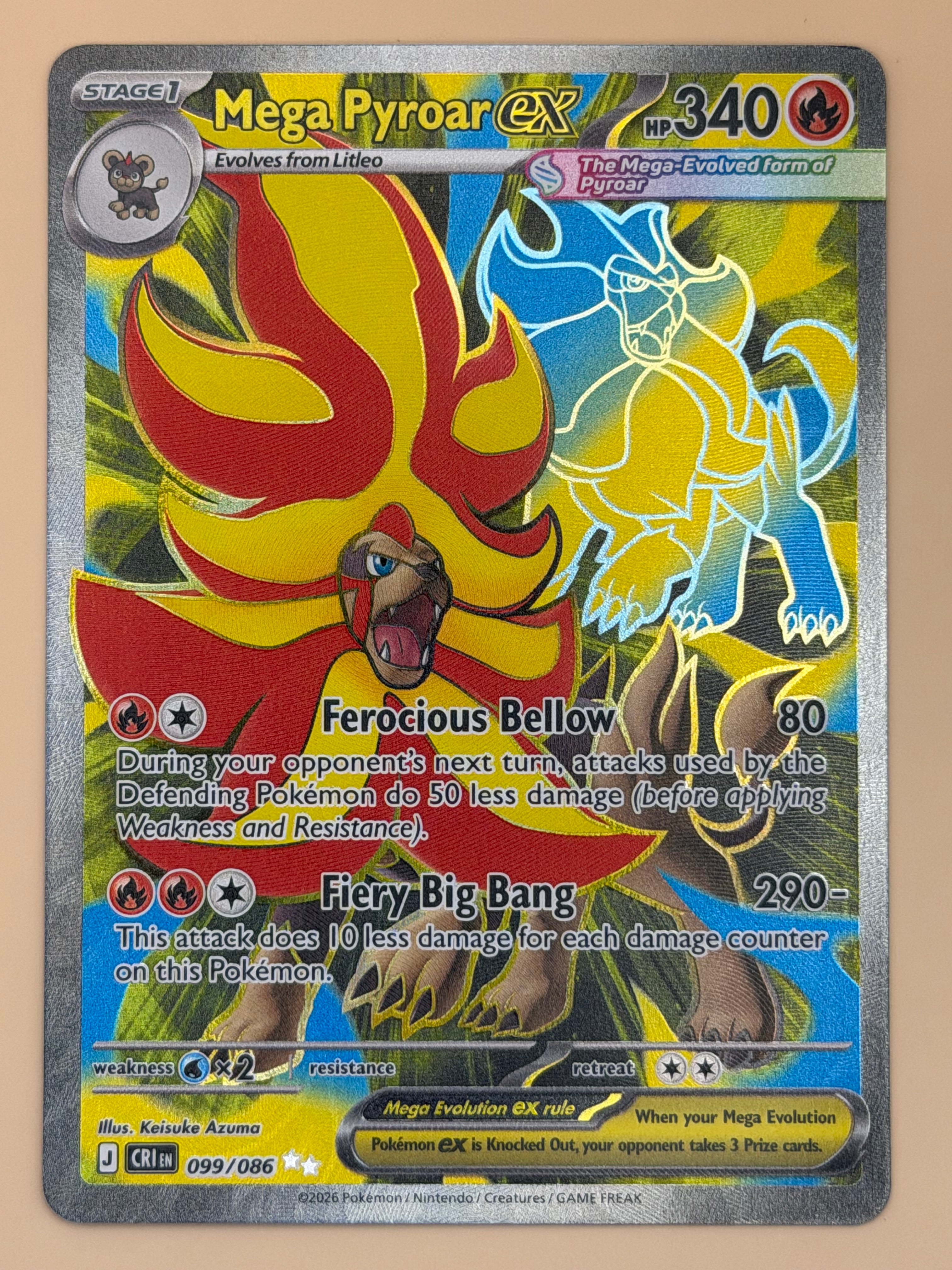 099/086 Mega Pyroar ex - Chaos Rising