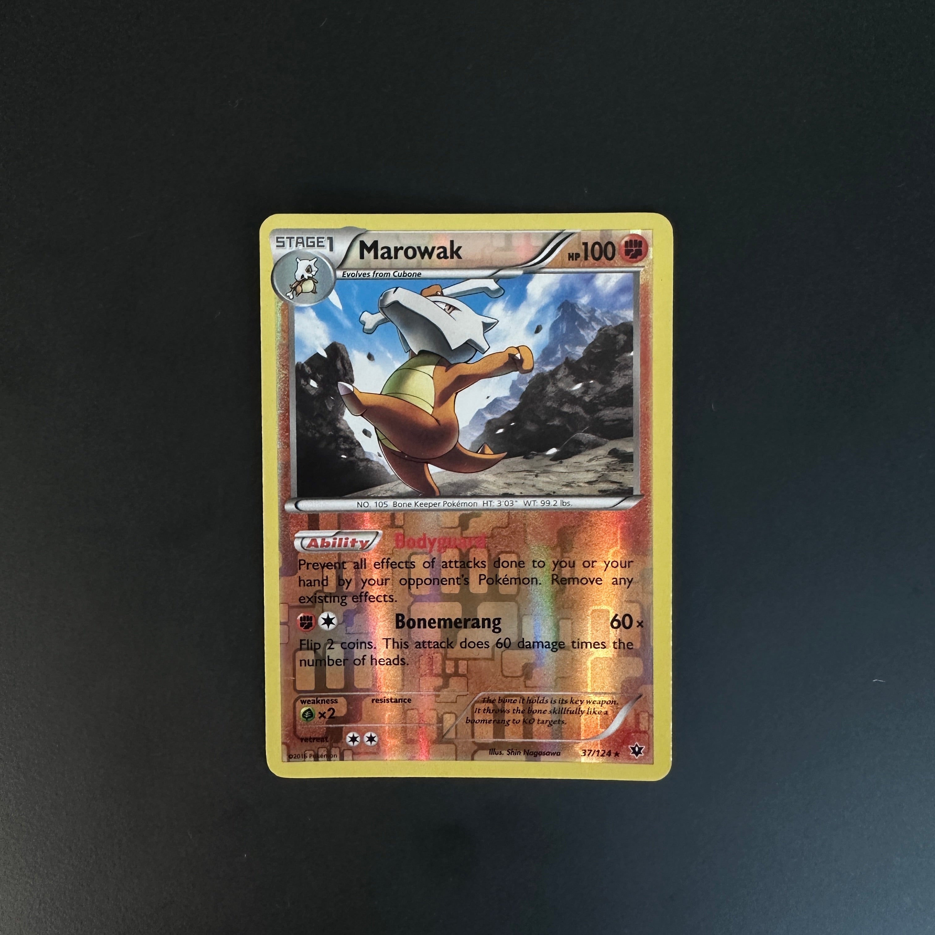 Pokemon TCG Marowak Rare XY - Fates Collide 37/124 Reverse Holo