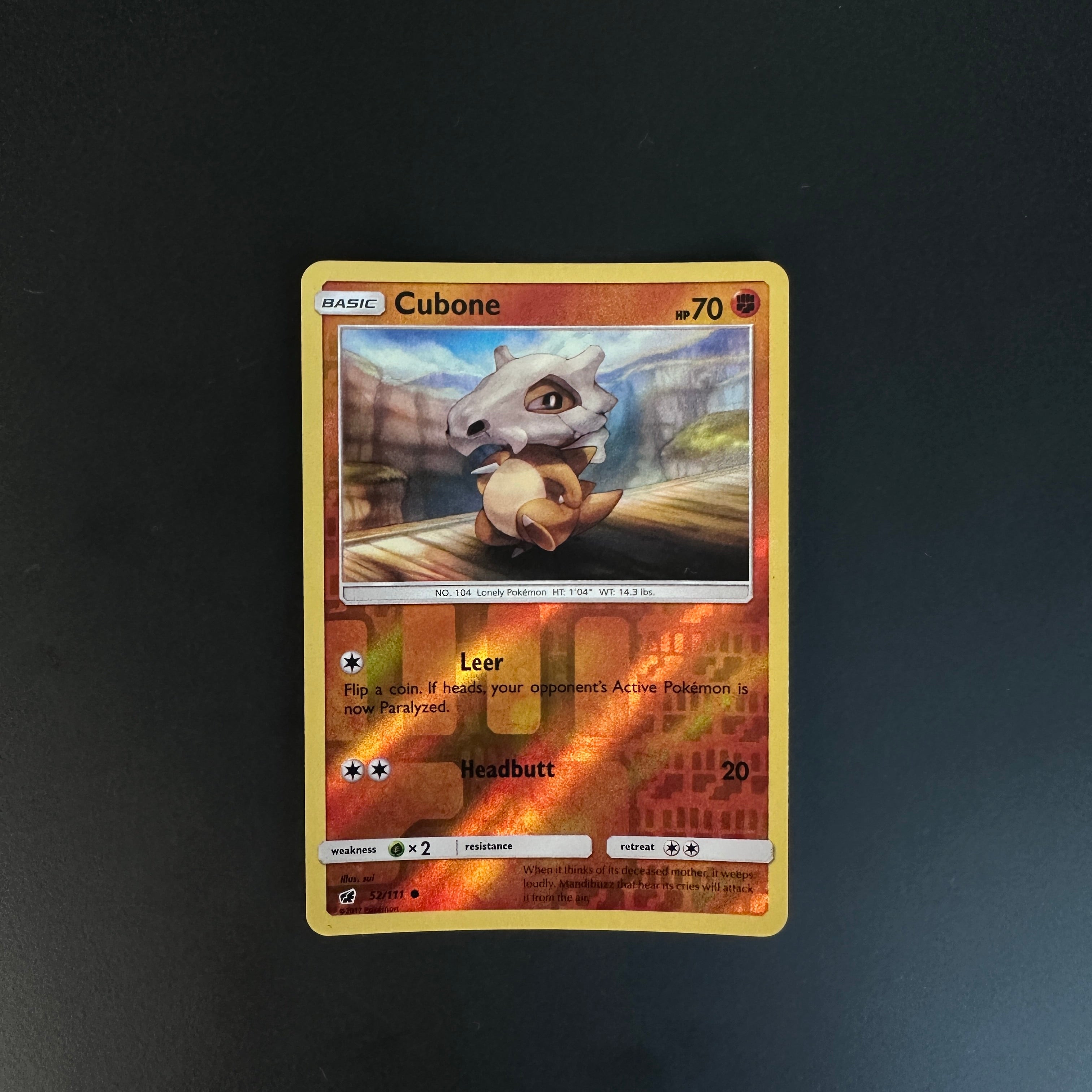 Cubone Crimson Invasion Common 52/111 HOLO
