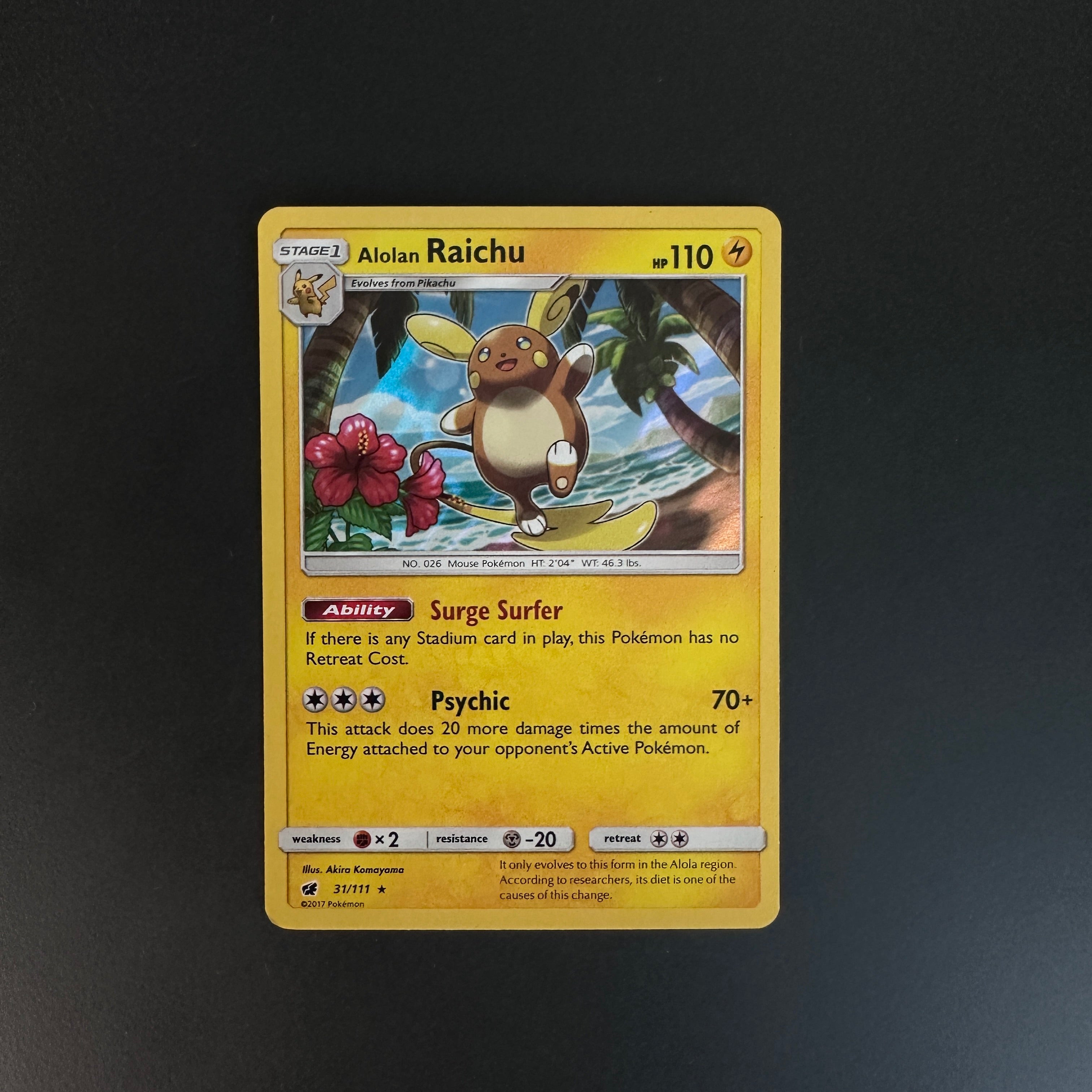 Alolan Raichu Crimson Invasion Holo Rare 31/111
