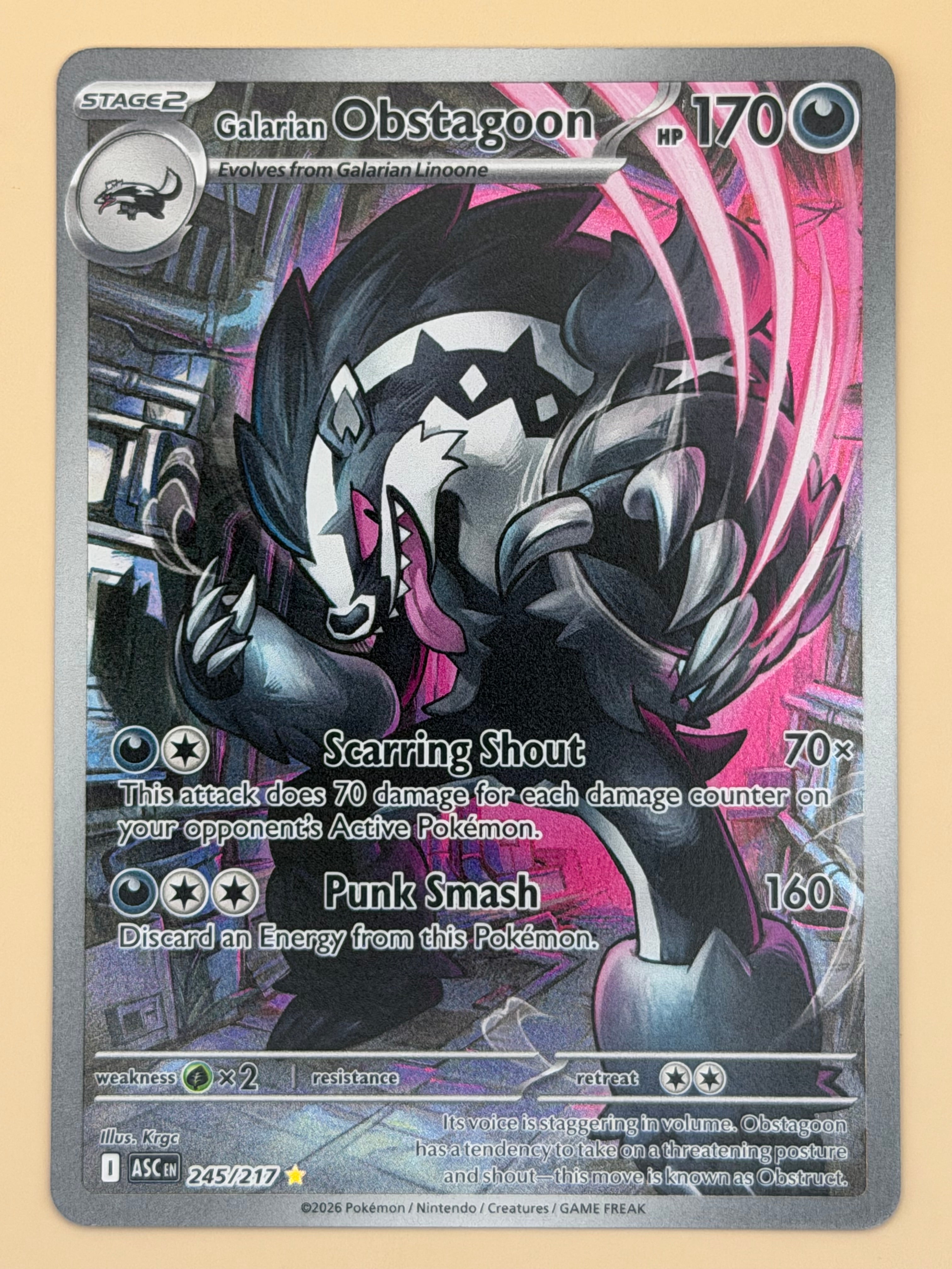 245/217 Galarian Obstagoon - Ascended Heroes