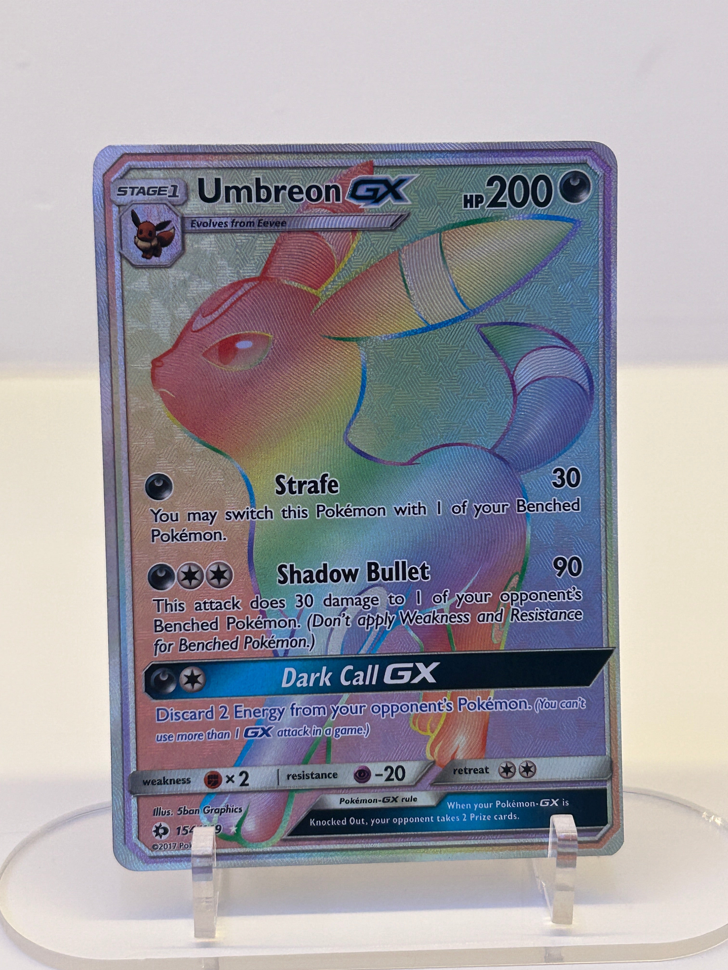 Umbreon GX (Secret) Sun & Moon Base Set Secret Rare 154
