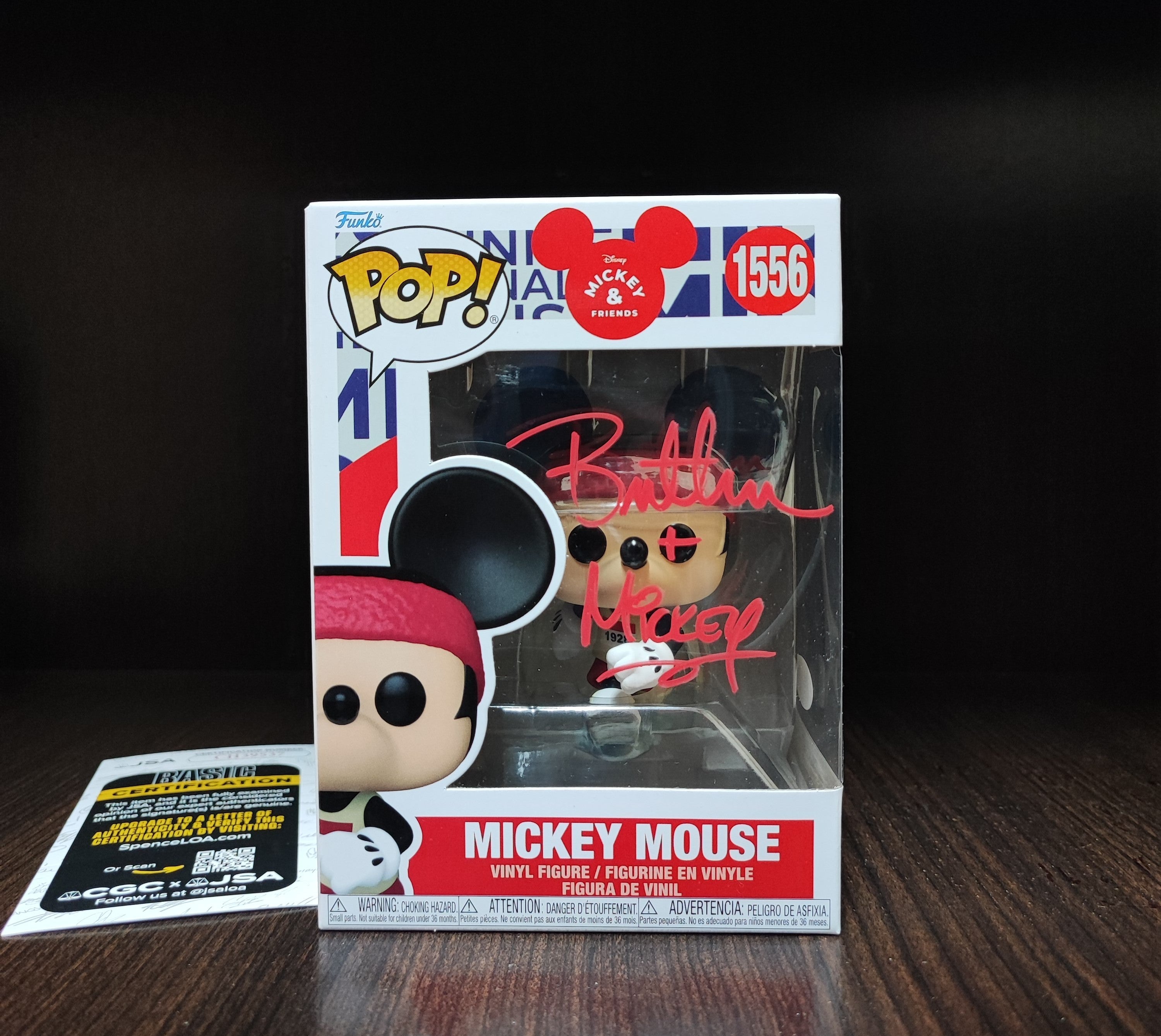 Funko Pop! Mickey Mouse #1566, Signed by Bret Iwan, JSA Authenticated