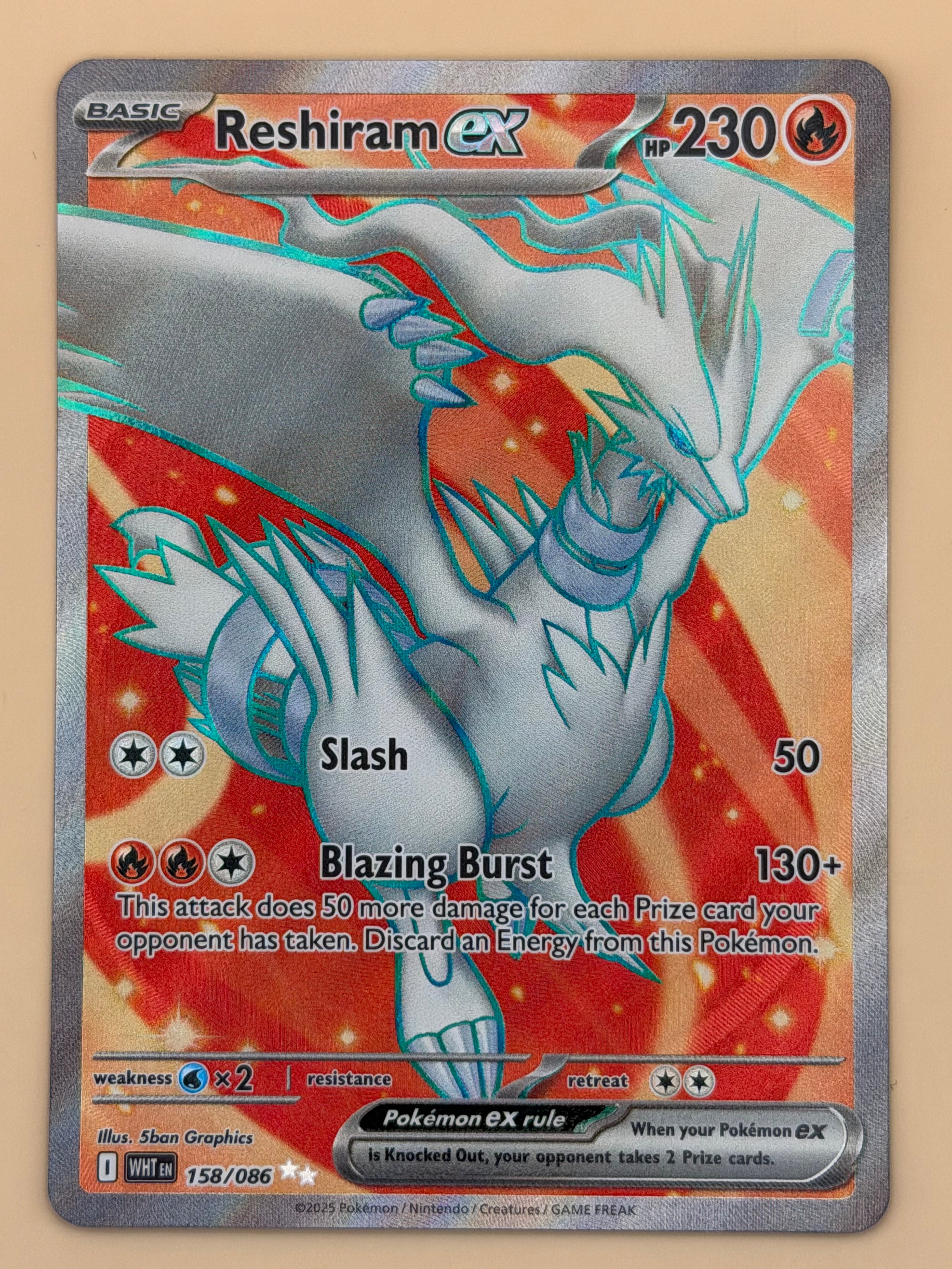 158/086 Reshiram ex - White Flare