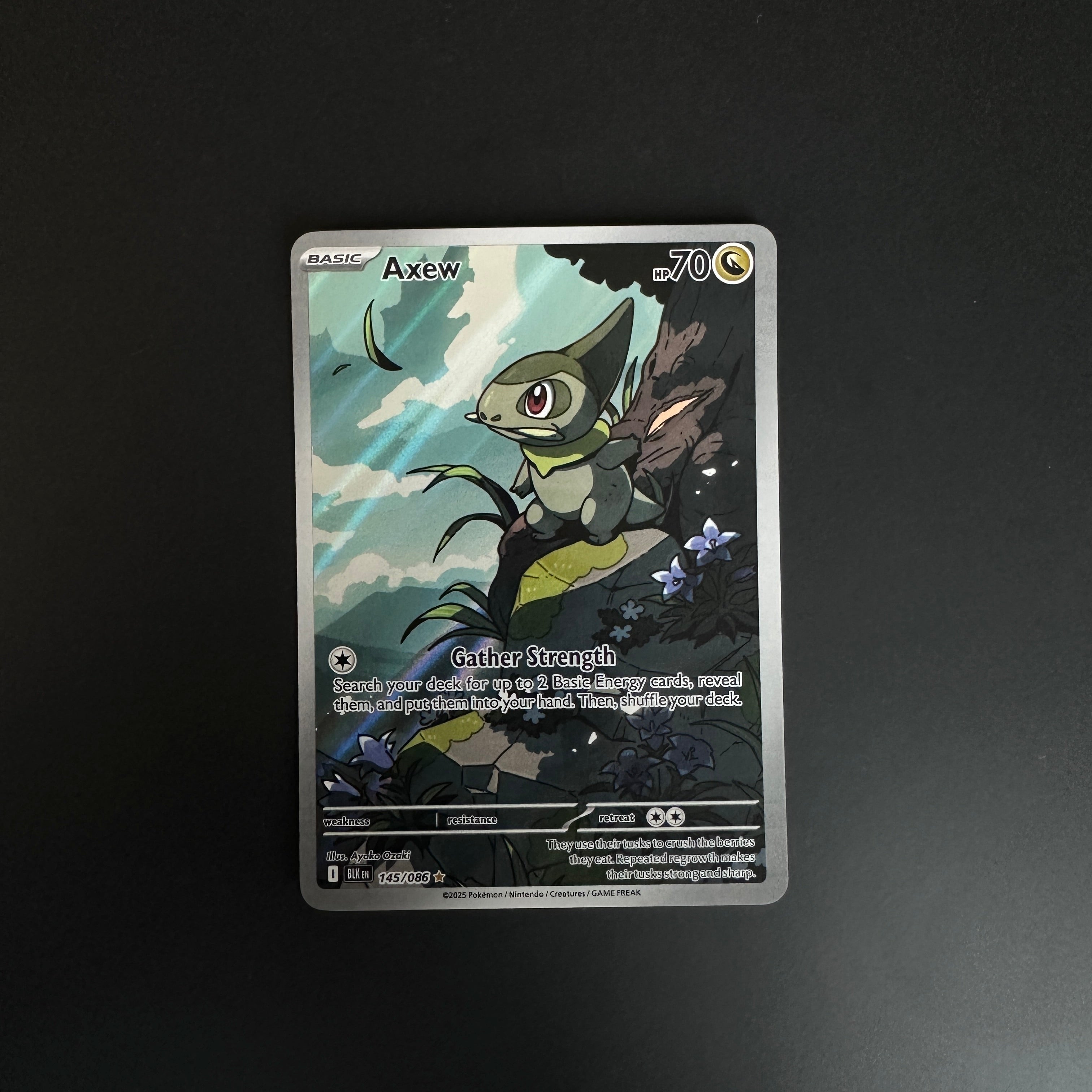 Axew Black Bolt Illustration Rare 145/086