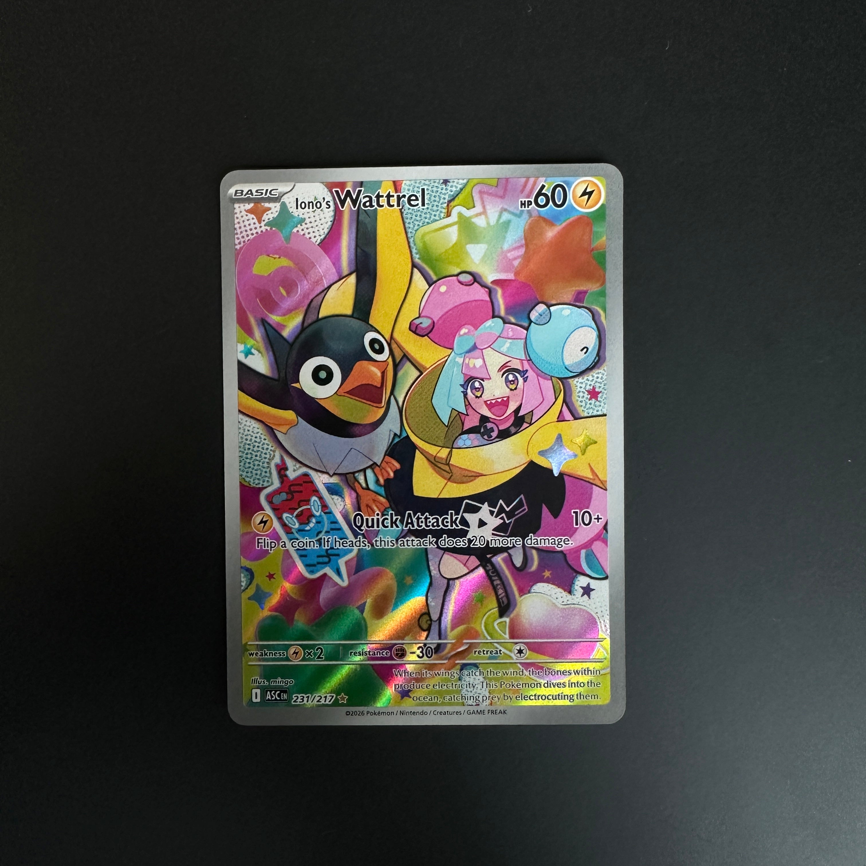 Iono's Wattrel Ascended Heroes Illustration Rare 231/217